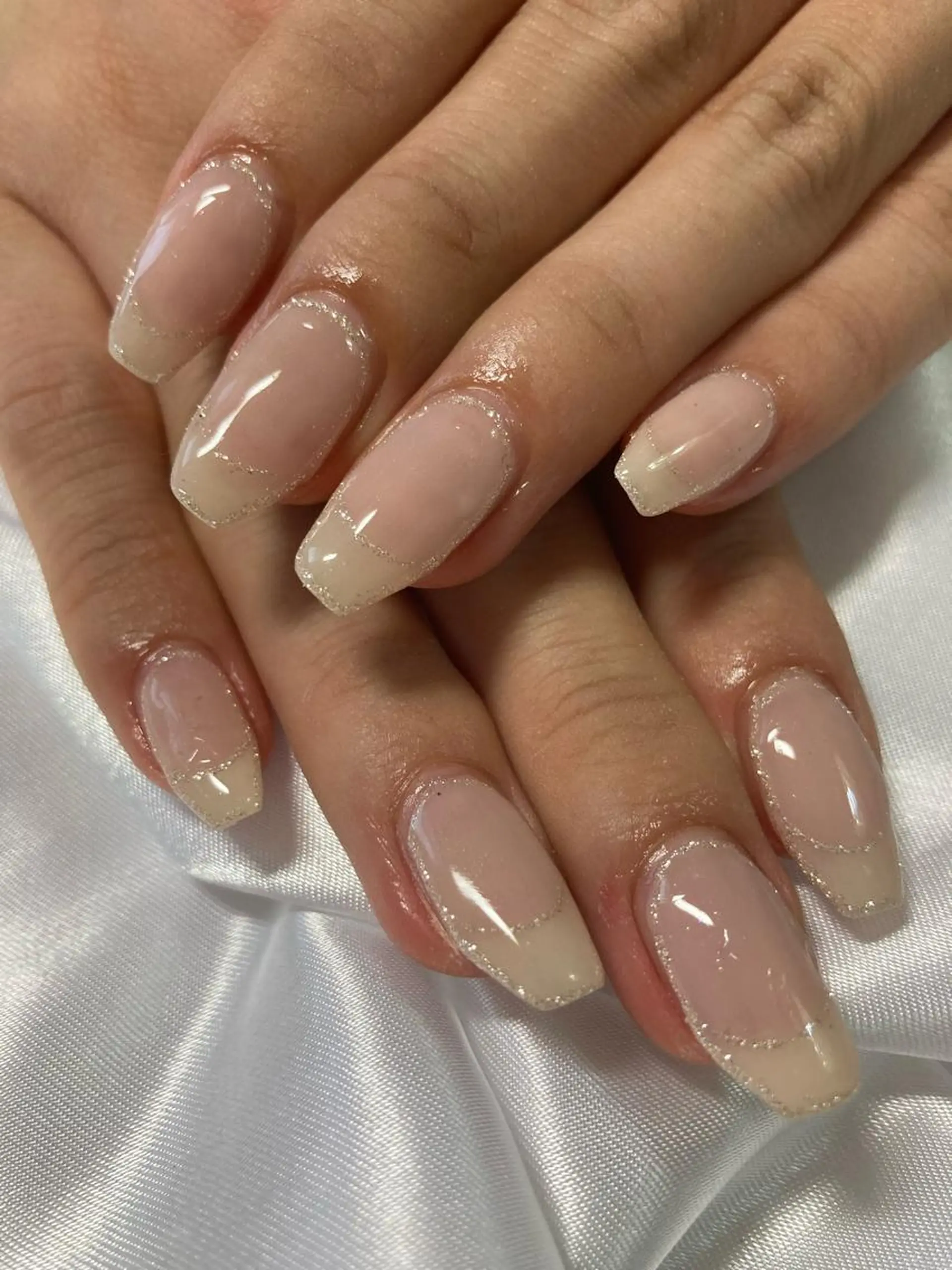 ネイル フレンチネイル ラメ(グリッター) ハンドネイル フットネイル NailSalon Beniceのネイルデザイン