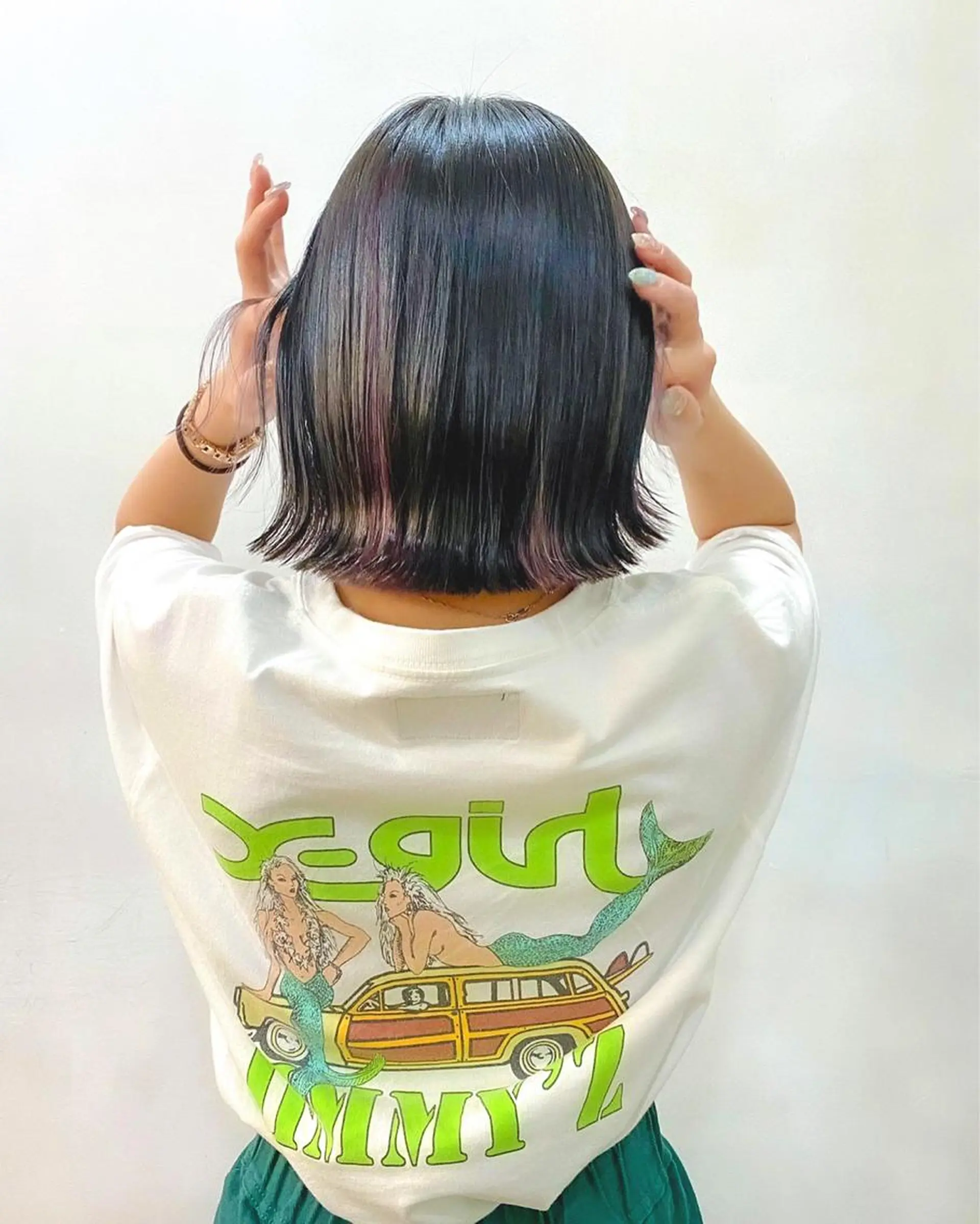 ミディアム パーマ、髪質改善 菊地美月のヘアスタイル