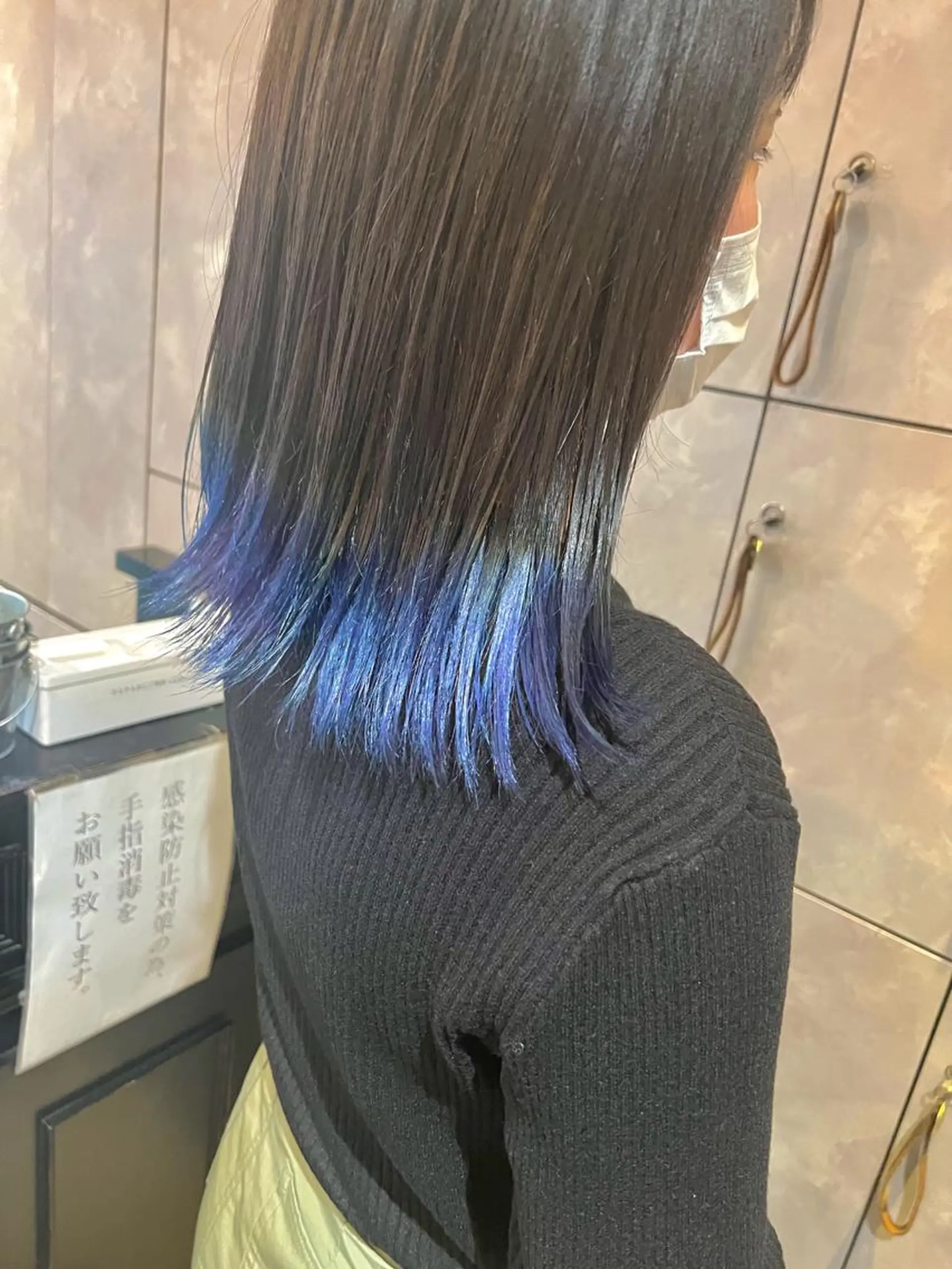 ミディアム カラー ヘアアレンジ ヘアカラー トリートメント ヘッドスパ ヘアセット 🌈インナーカラー ‘ショウマ’🌈のヘアスタイル