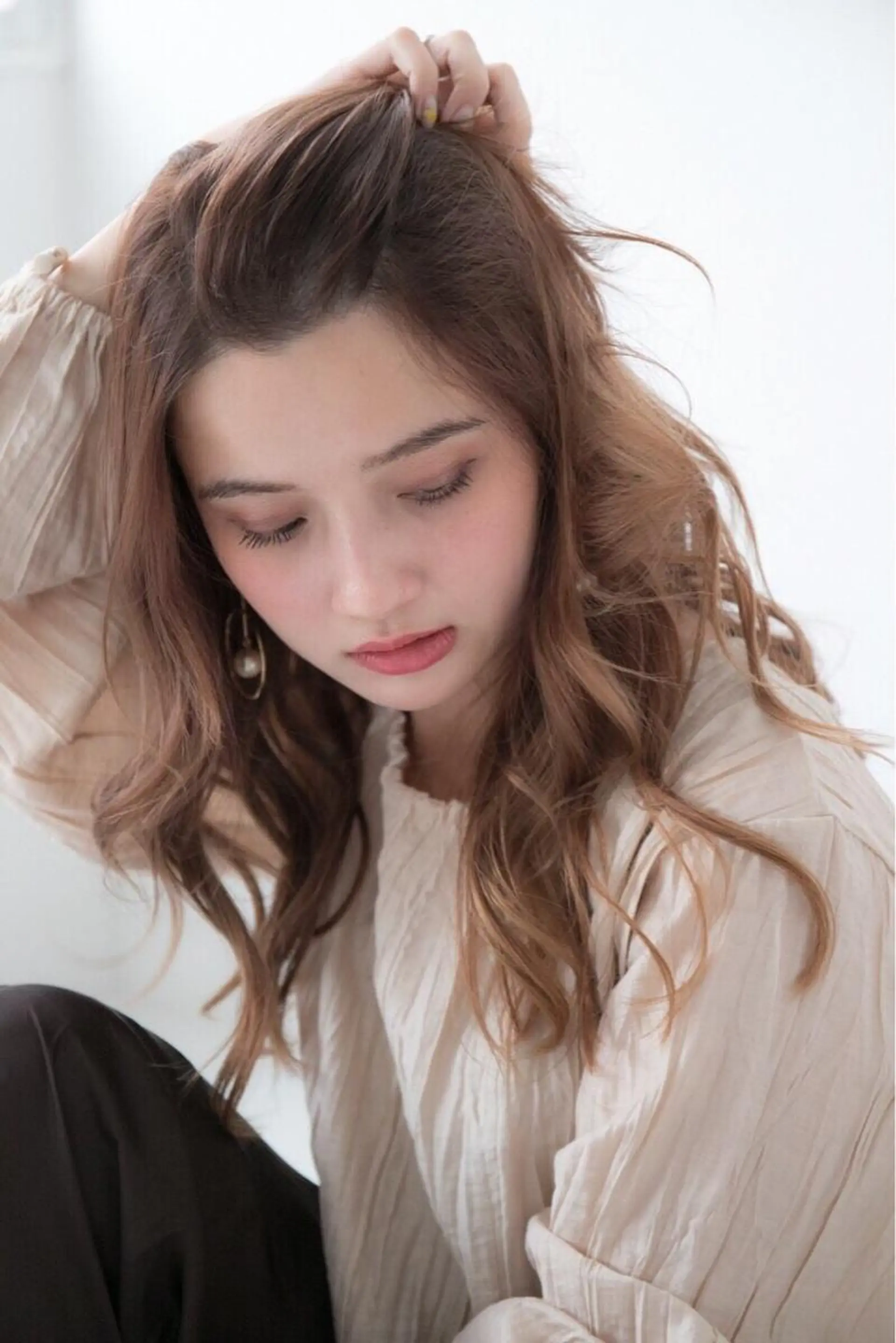 ロング カット ヘアカラー トリートメント 1%【横浜】 髪質改善&ケアカラーのヘアスタイル