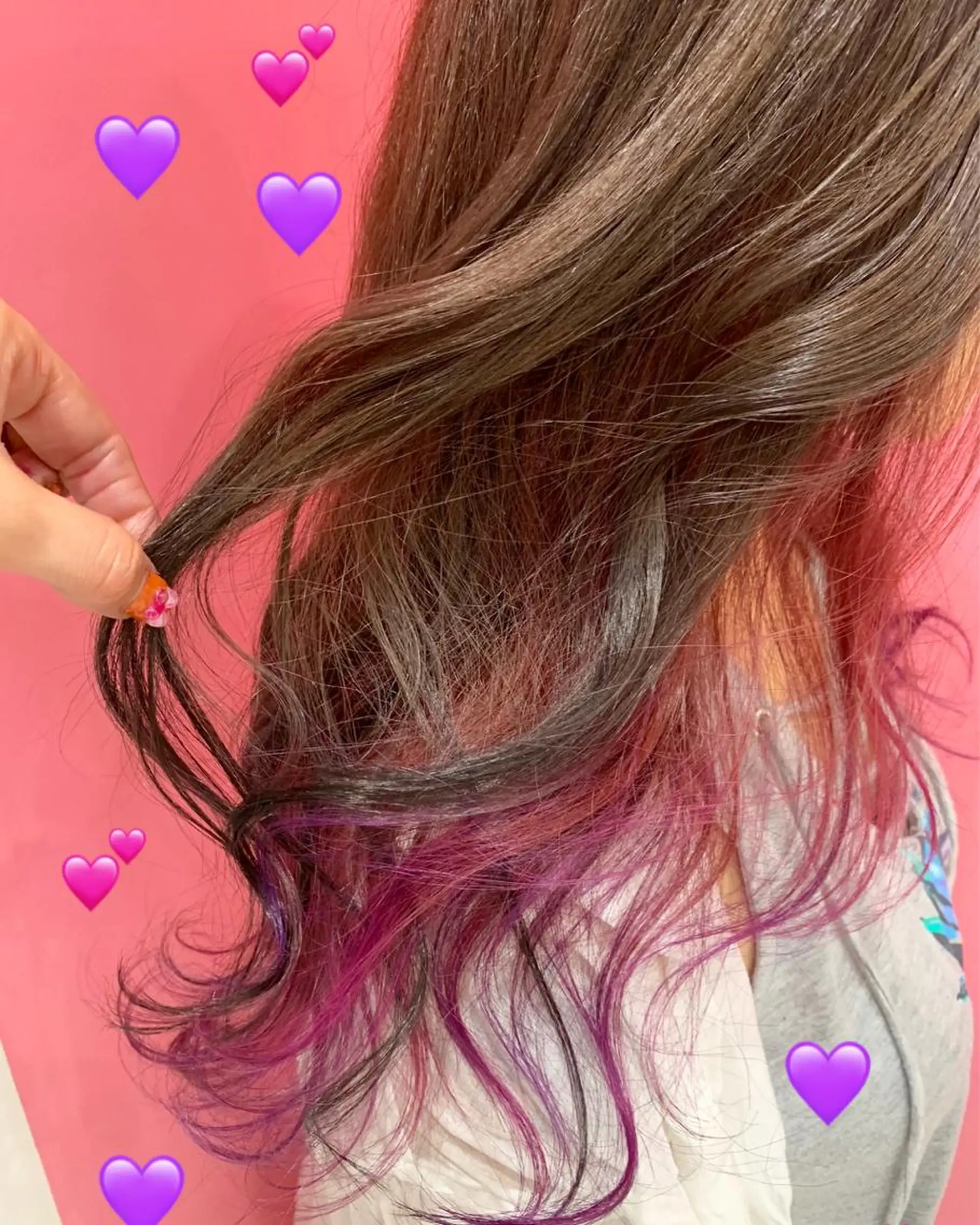 セミロング カラー ブリーチ ダブルカラー グラデーションカラー グレージュ インナーカラー ヘアカラー トリートメント 新宿駅近♡個室 ♡関口三都季🌜のヘアスタイル