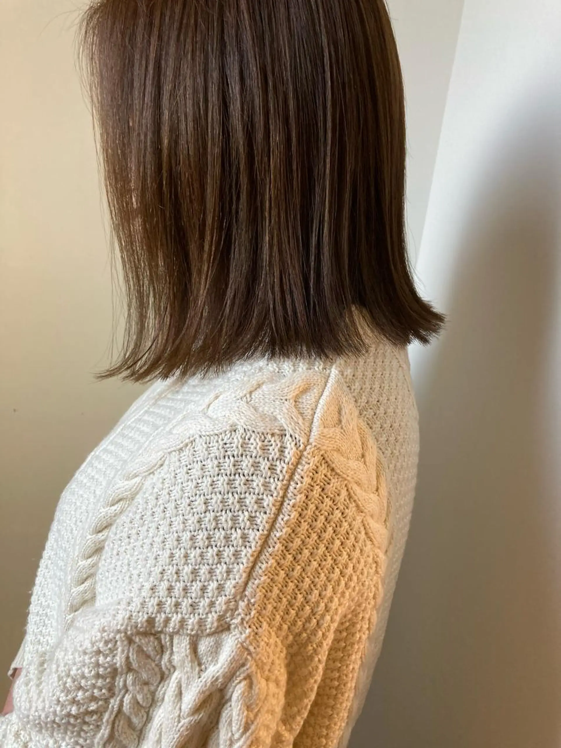 ミディアム カラー ベージュカラー オリーブベージュ カット 縮毛矯正 小木曽智美 /ボブ/ショートのヘアスタイル