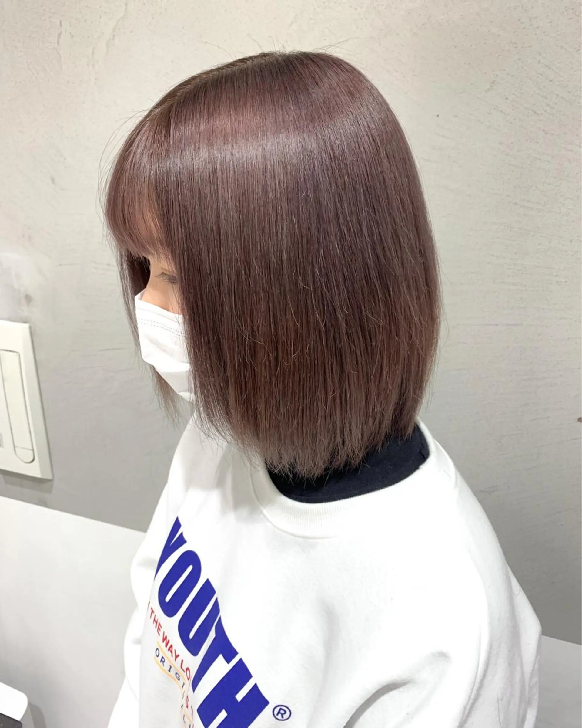 ミディアム カラー ピンクカラー minami🪷 暖色カラーのヘアスタイル