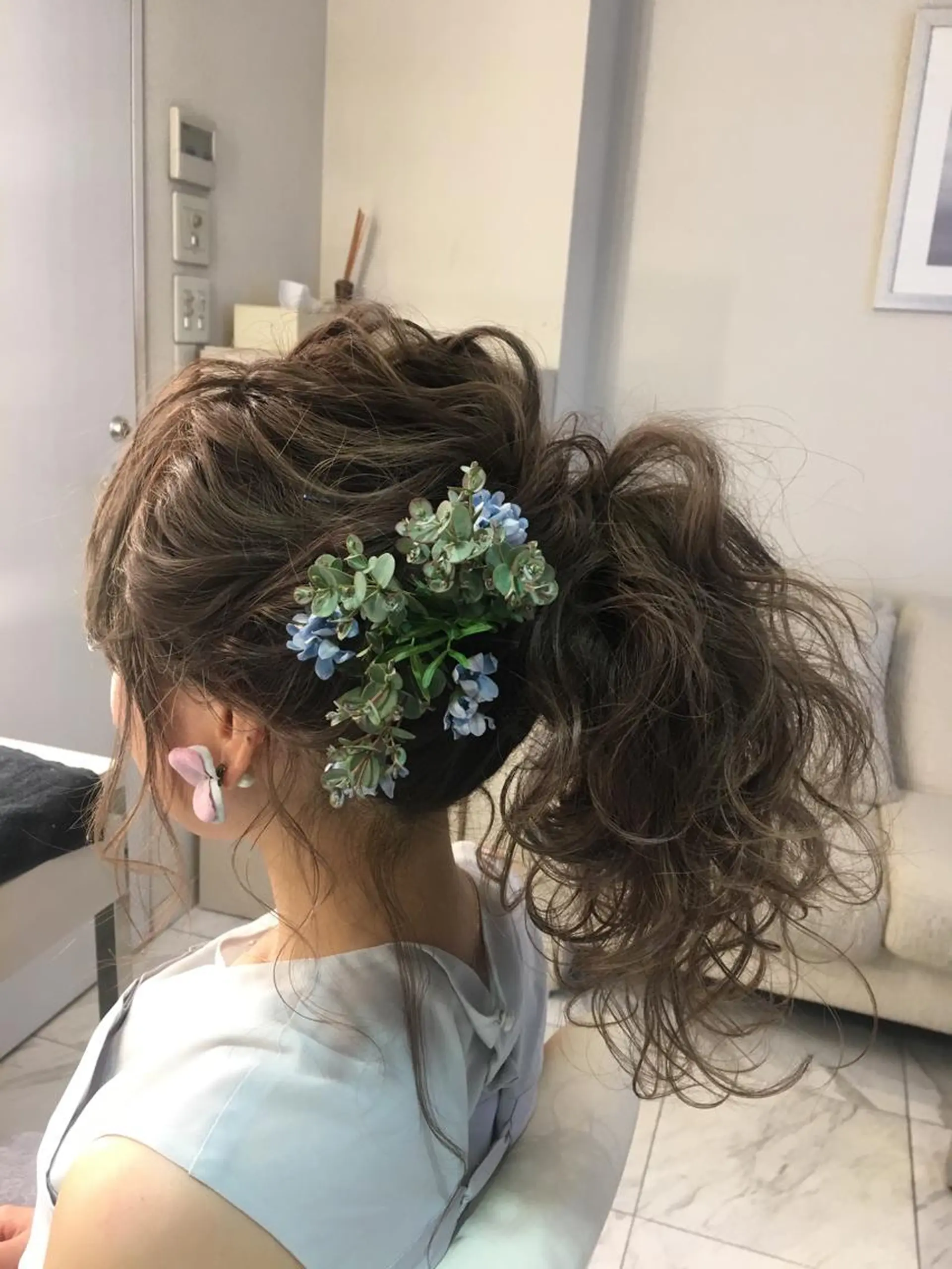 セミロング ヘアアレンジ ヘアセット 木下大地 HAIR  Oneのヘアスタイル