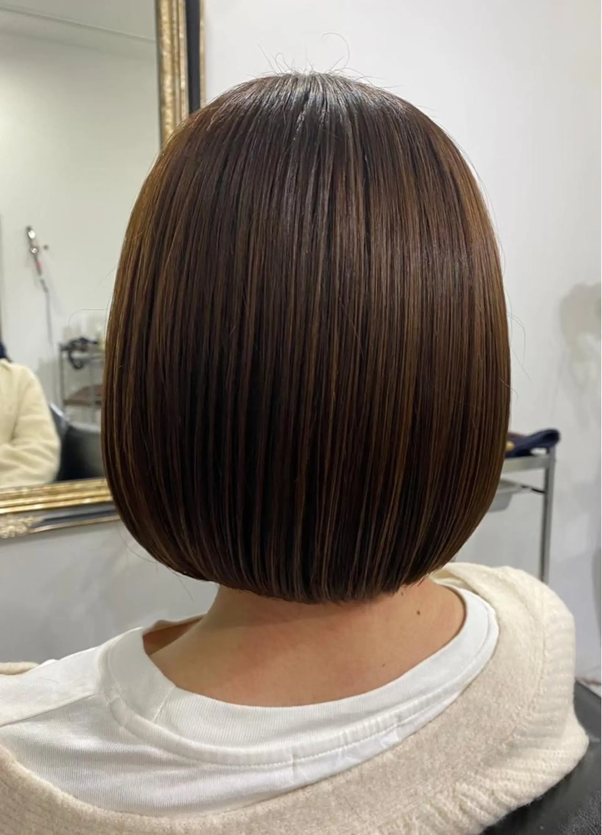 ショート カラー ブラウンカラー 稲垣 優奈のヘアスタイル
