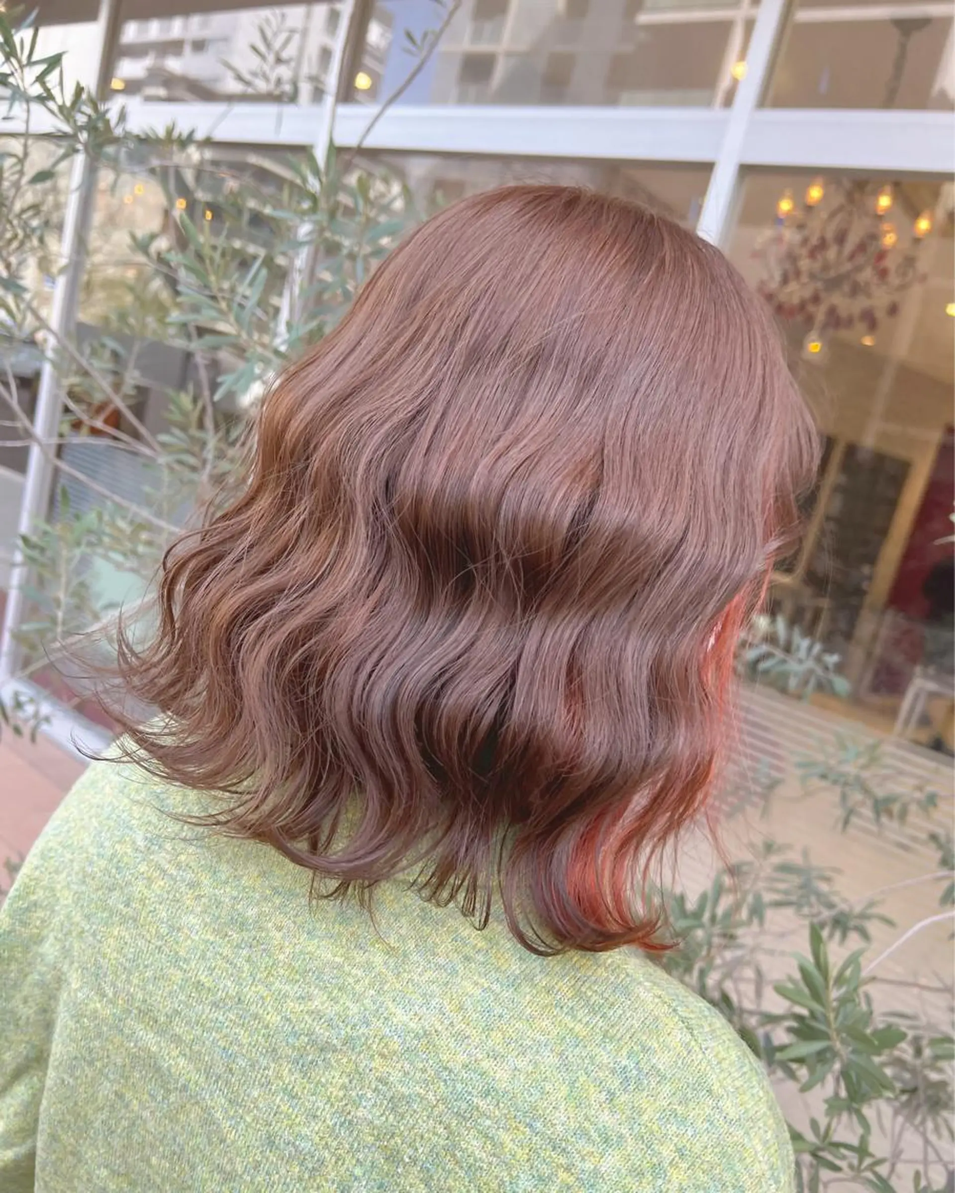 ミディアム カラー 美髪矯正/髪質改善 /透明感ある艶カラーのヘアスタイル