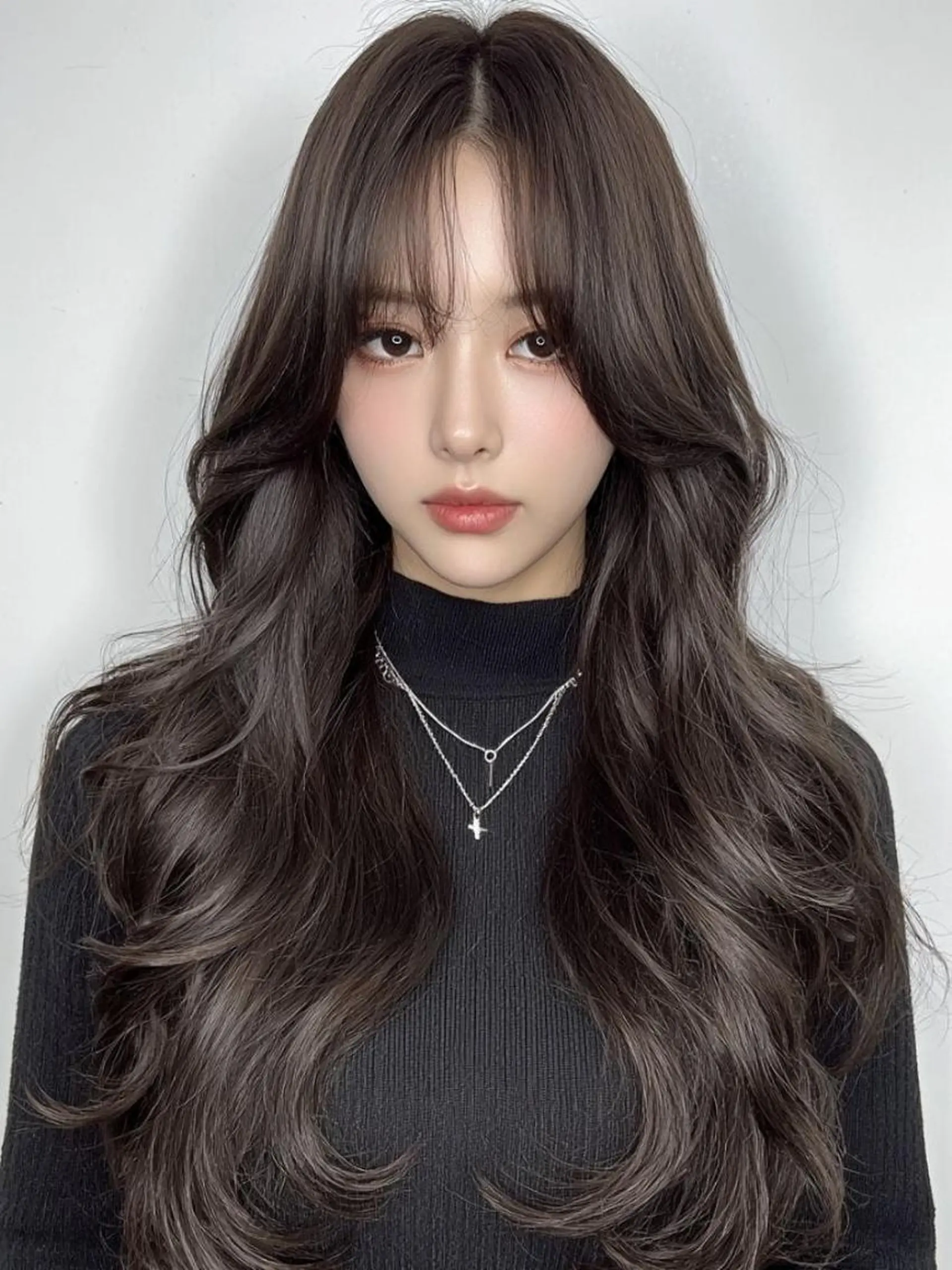 カラー ロング カット ヘアカラー トリートメント 🪡韓国レイヤー /髪質改善/菊池🪡のヘアスタイル