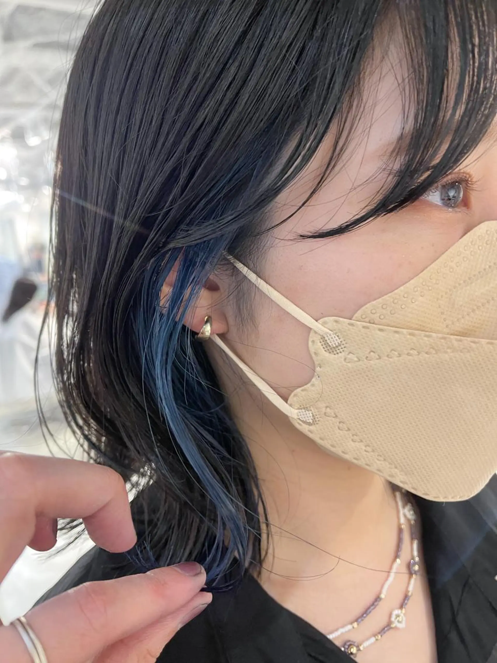 ミディアム カラー ネイビーカラー 川本 裕🌿のヘアスタイル