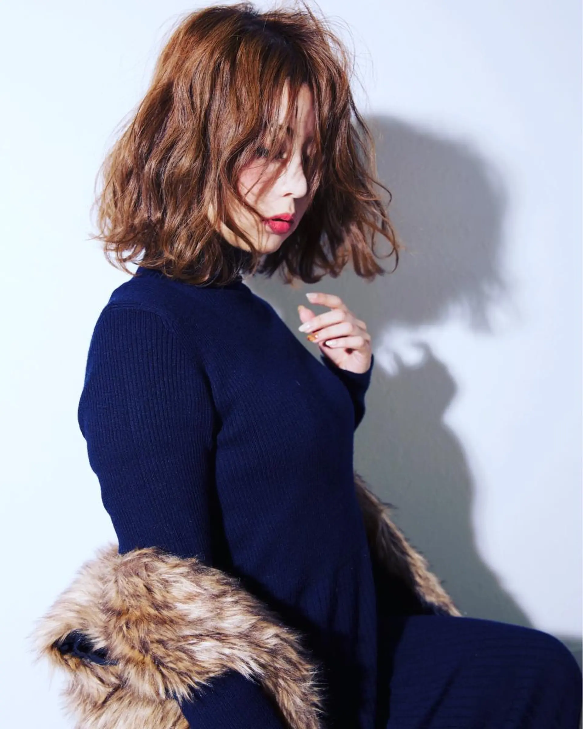 ミディアム カラー パーマ ヘアアレンジ 高瀬 信幸のヘアスタイル