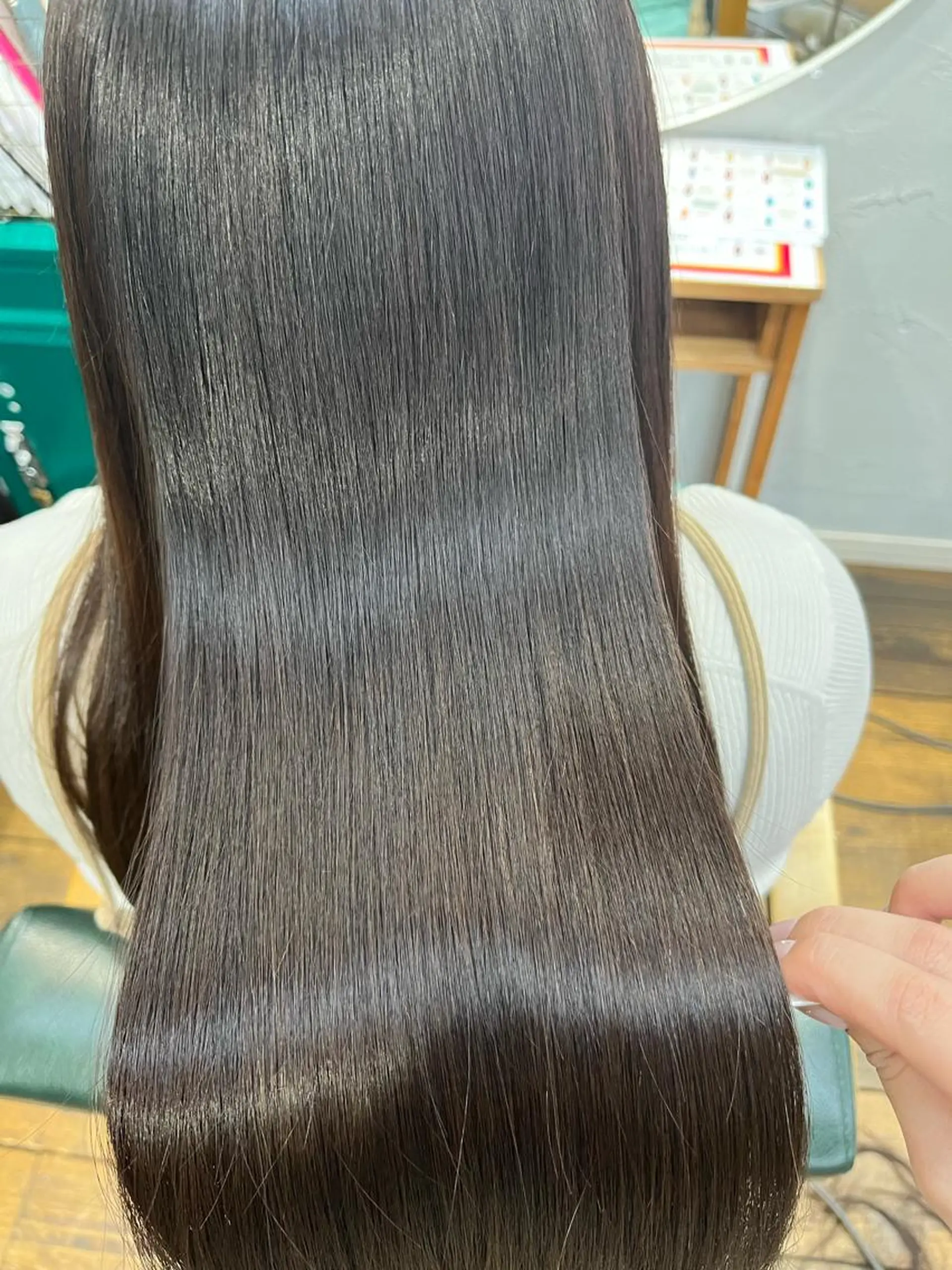 ロング パーマ 縮毛矯正 ツチダ カホのヘアスタイル