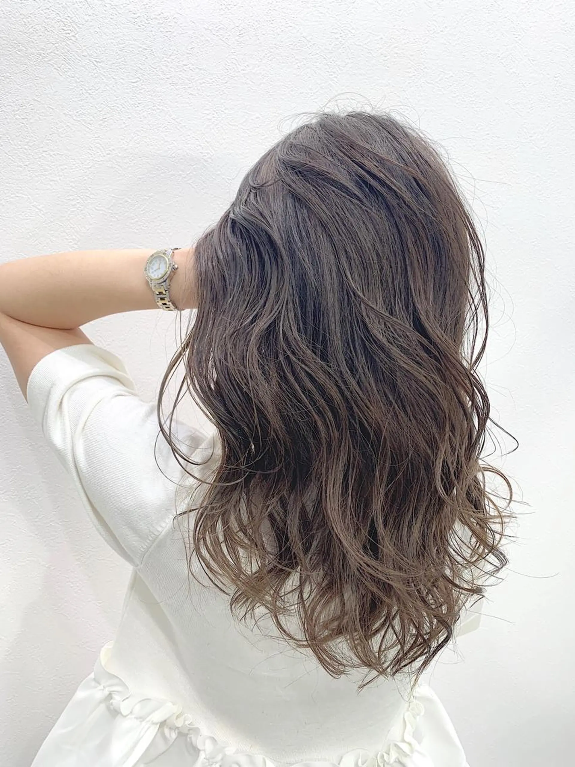 ロング カラー 学生 ヘアカラー トリートメント 酸性ストレート/ブリ ーチなし/中村 匠のヘアスタイル