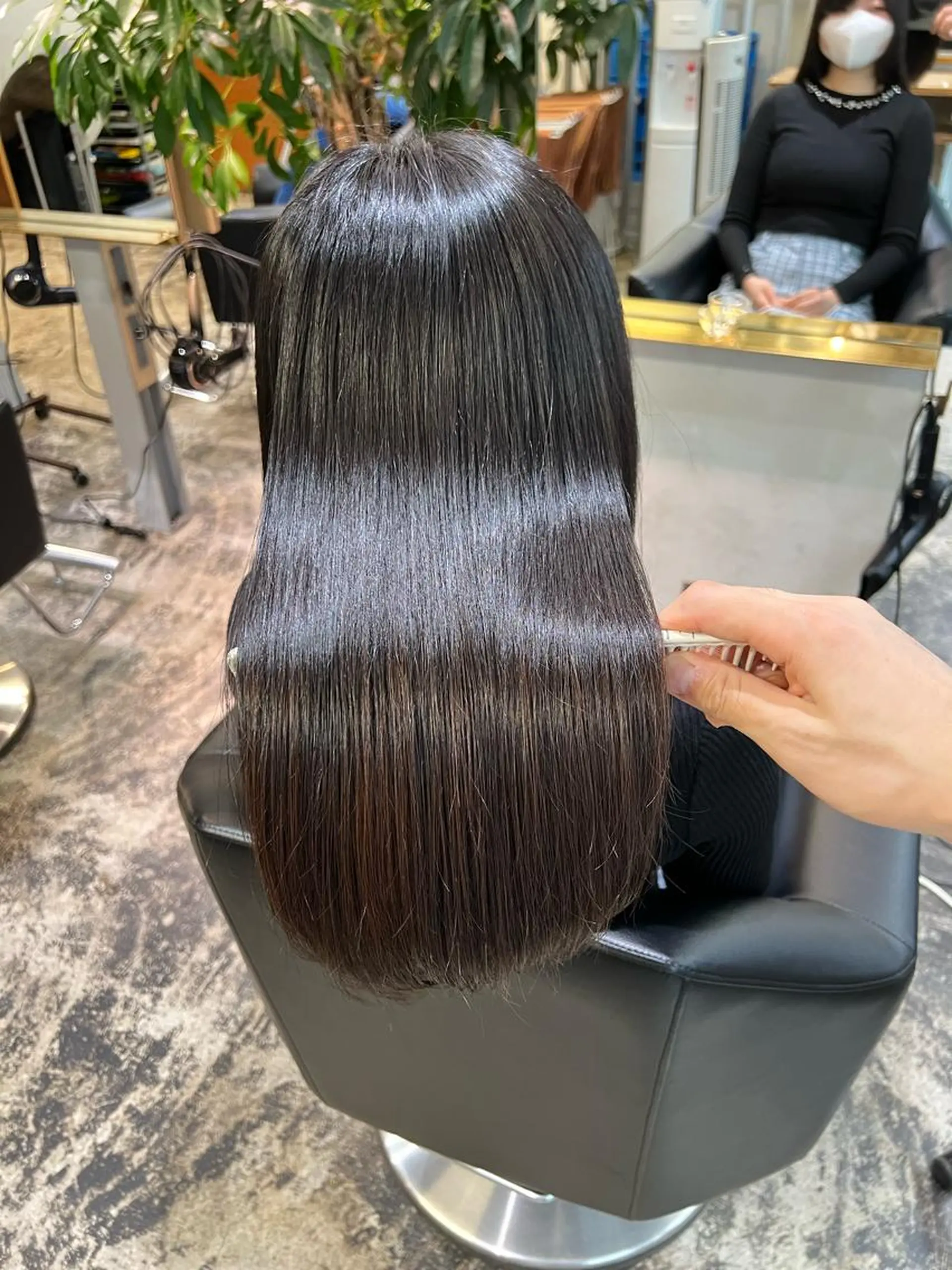 セミロング パーマ 髪質改善 酸性ストレート ストレートパーマ 北花田美容師🍃村尾 光太/むらのヘアスタイル