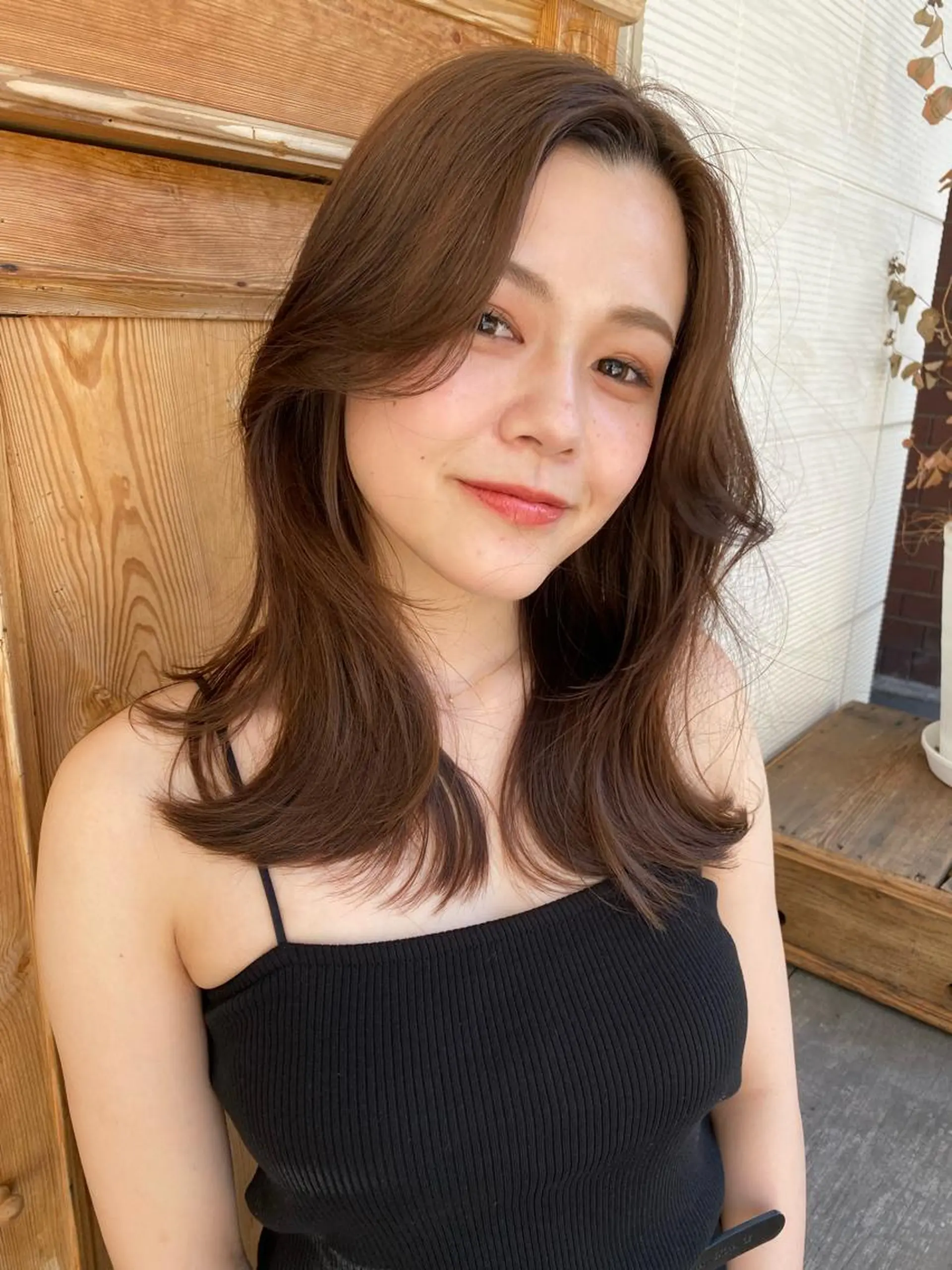 セミロング カラー ベージュカラー 韓国風ヘア Pia ツボイ ケイタのヘアスタイル