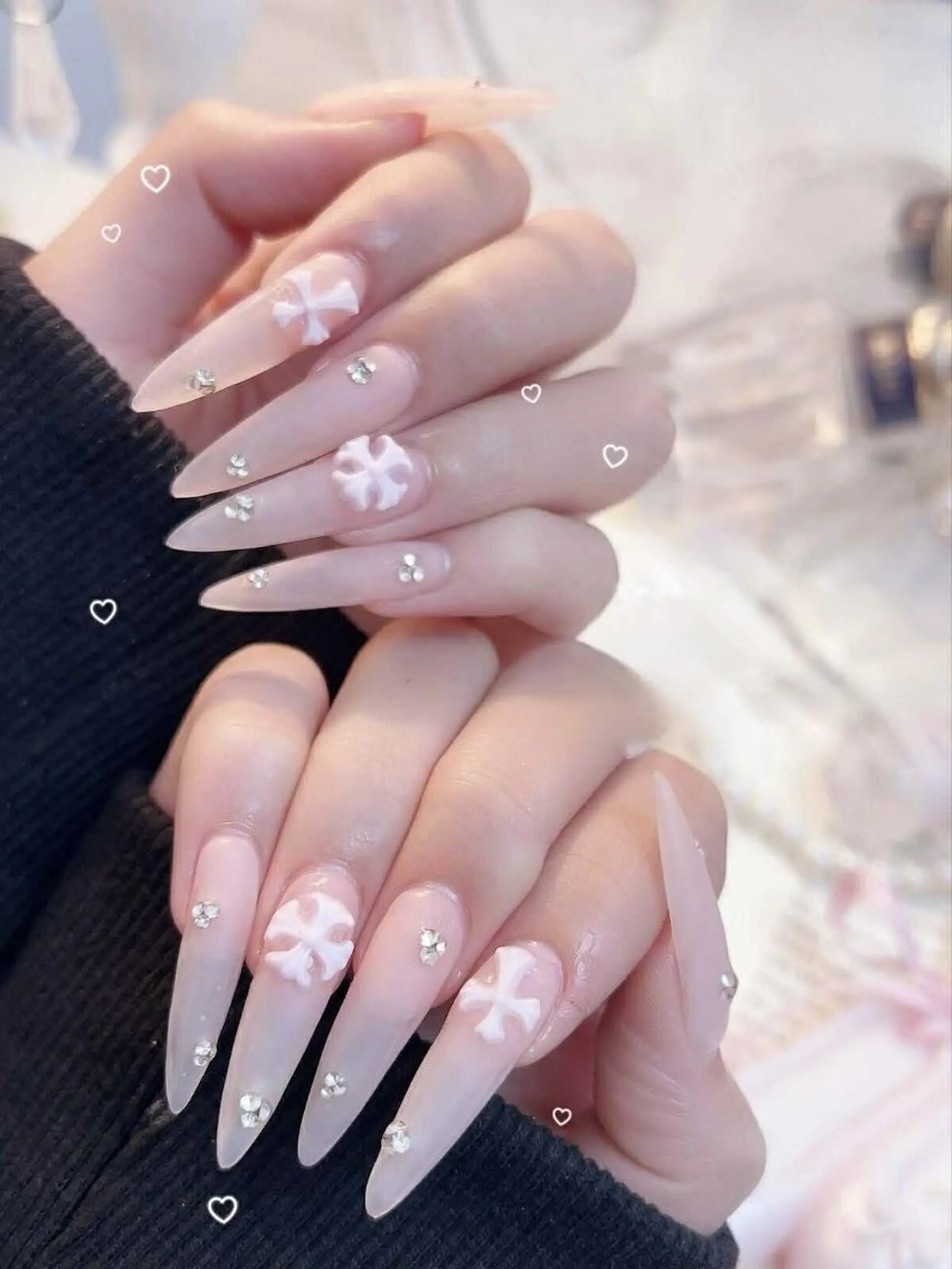 ロング 韓国風ヘア ハンドネイル Bling Salonのネイルデザイン