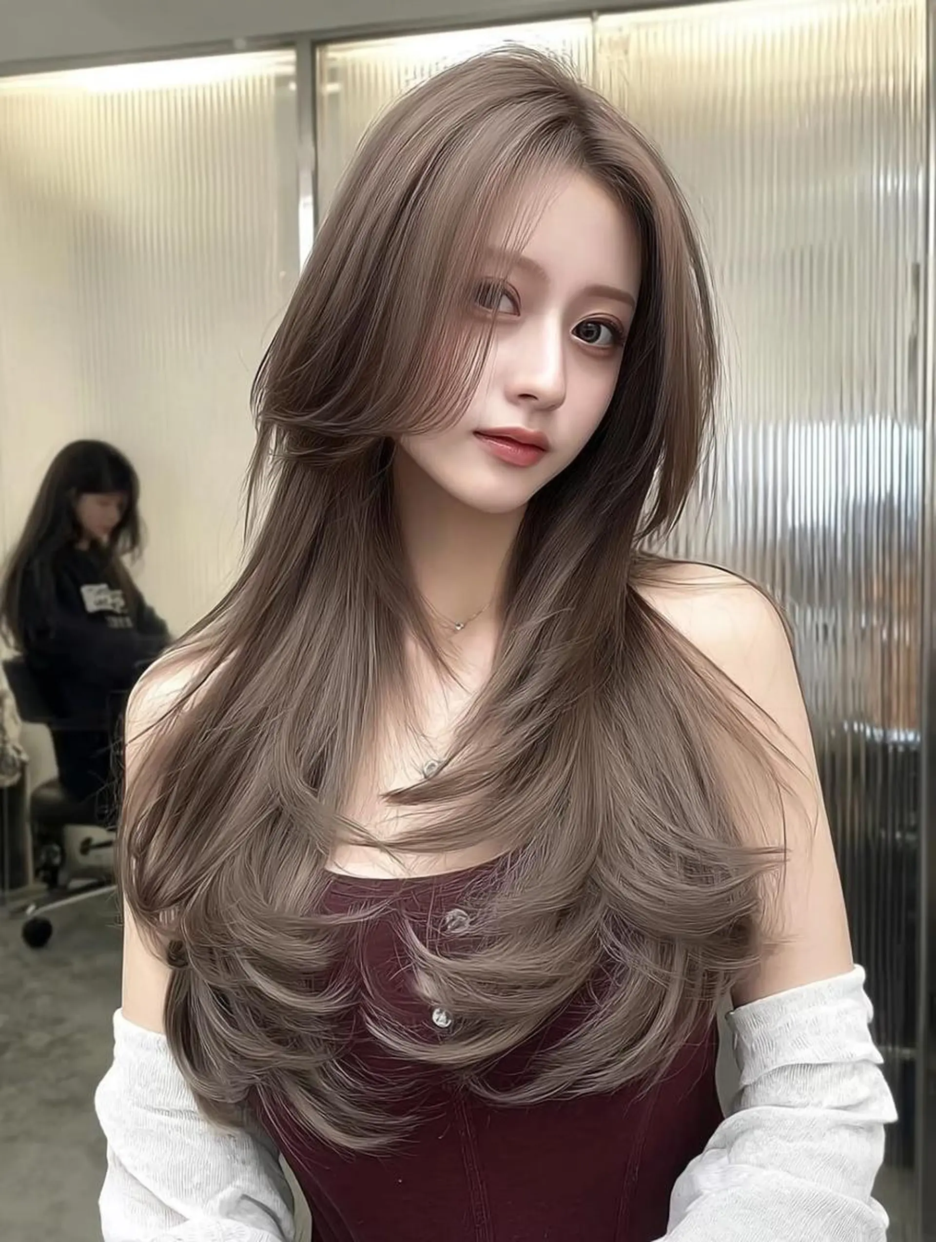 セミロング ボブ 髪質改善 韓国風ヘア レイヤーカット トリートメント カット ヘアカラー 🌈村松滉太髪質改善 レイヤーカット🌈のヘアスタイル