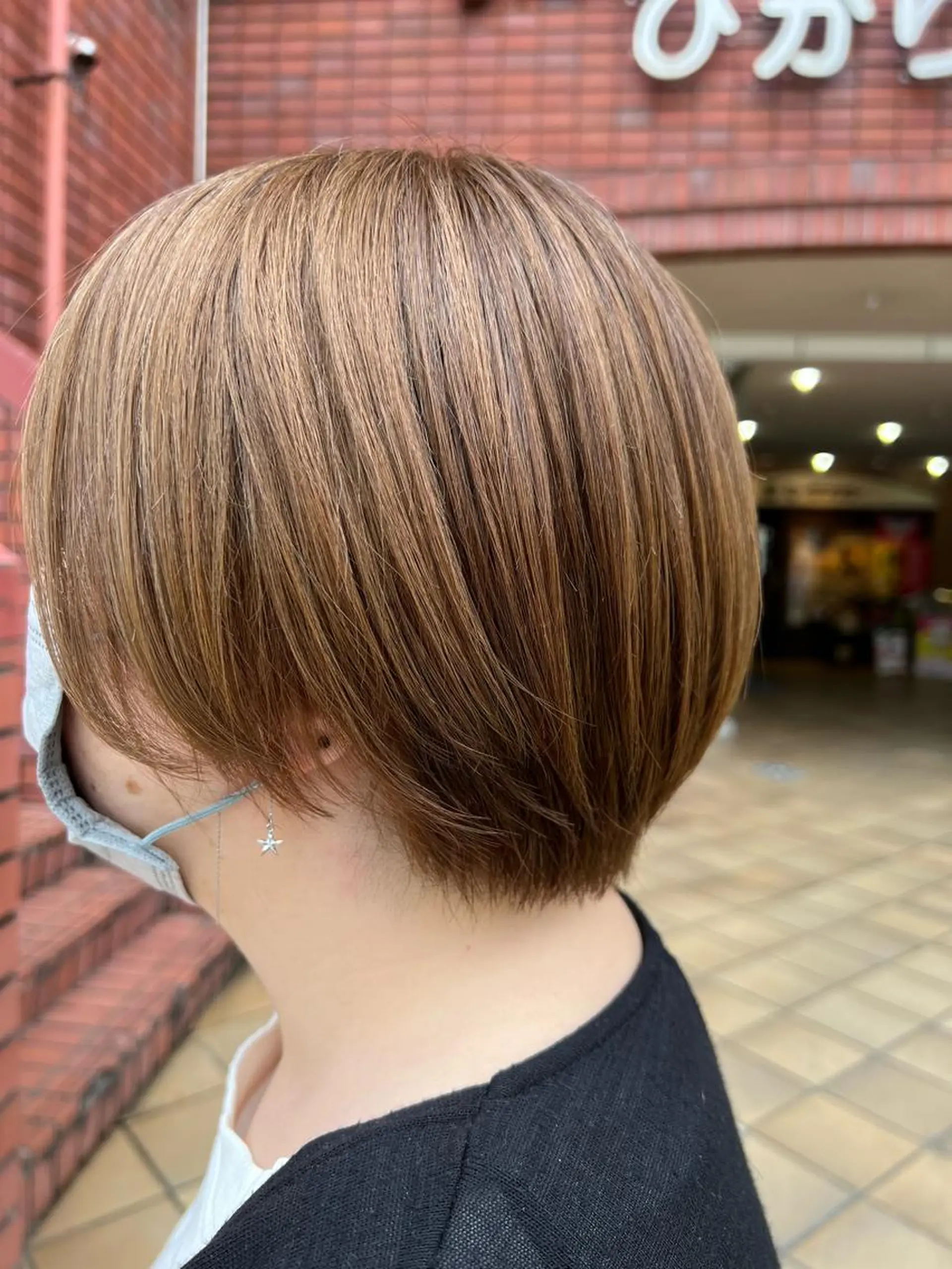 ショート カラー ベージュカラー オリーブベージュ 藤川 瑛梨奈のマツエク・マツパデザイン