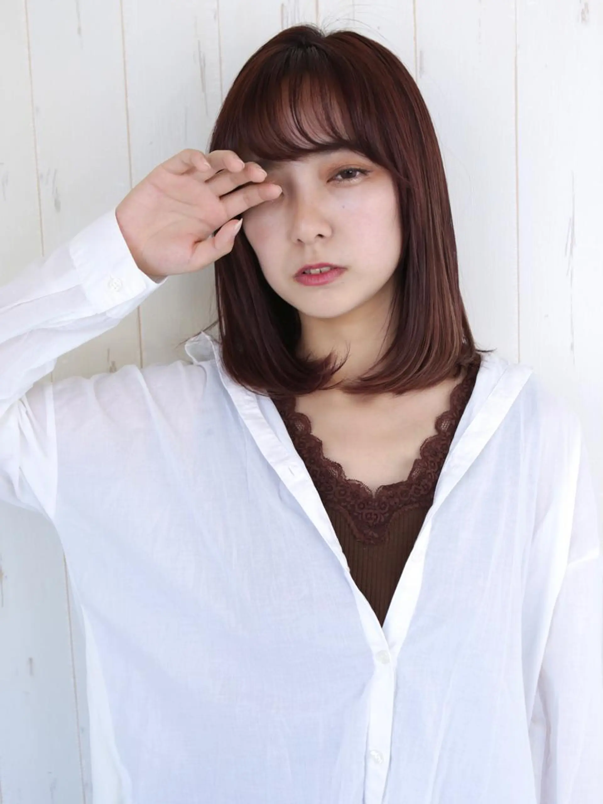 ミディアム カラー カット ヘアカラー 𖧷 ⁺. 大人ヘア Yui 𓂃𓈒𓏸のヘアスタイル