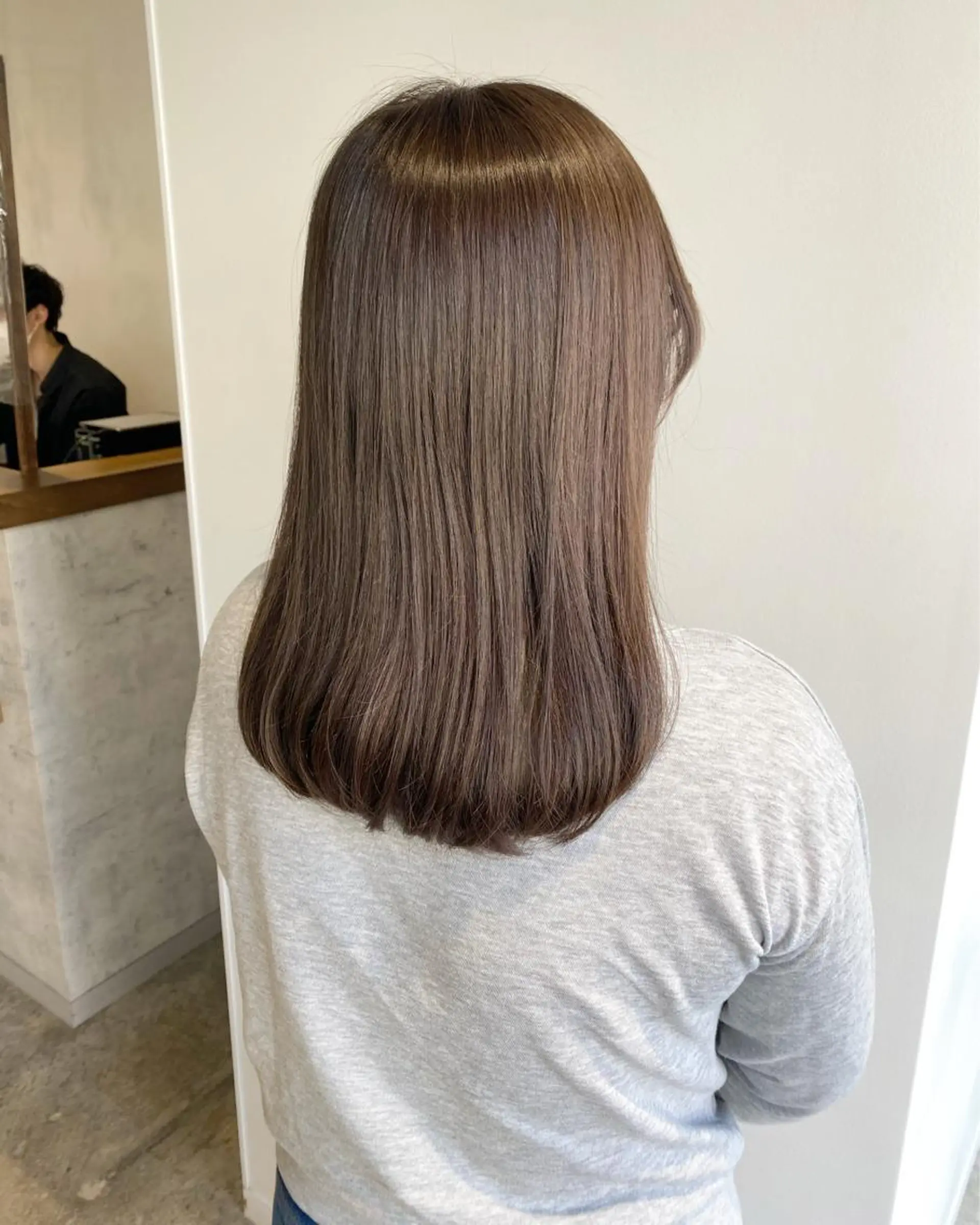 ミディアム カラー 韓国レイヤー/ 縮毛矯正🎀minaのヘアスタイル