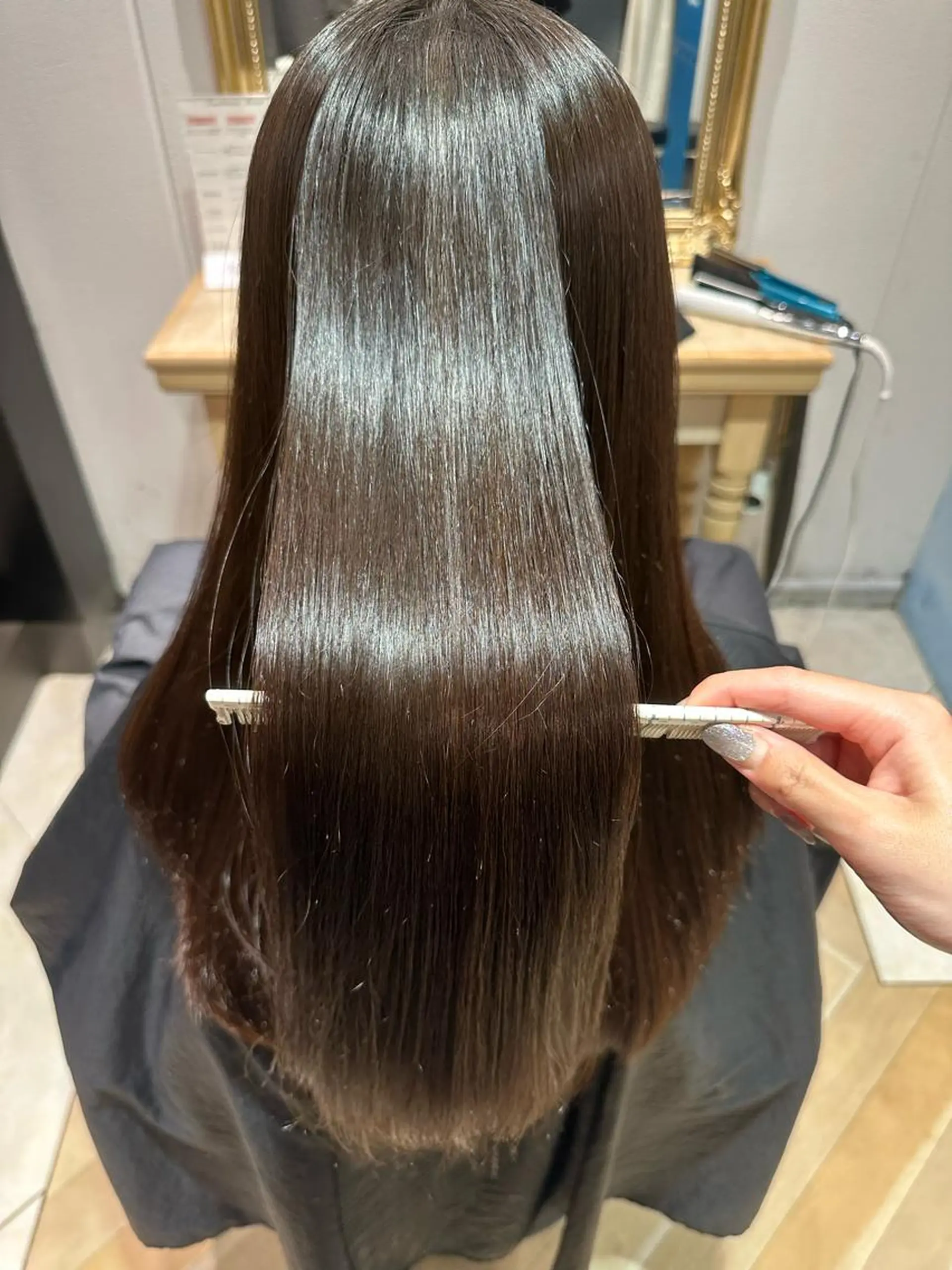 ロング パーマ 縮毛矯正 トリートメント 酒井 里穂のヘアスタイル