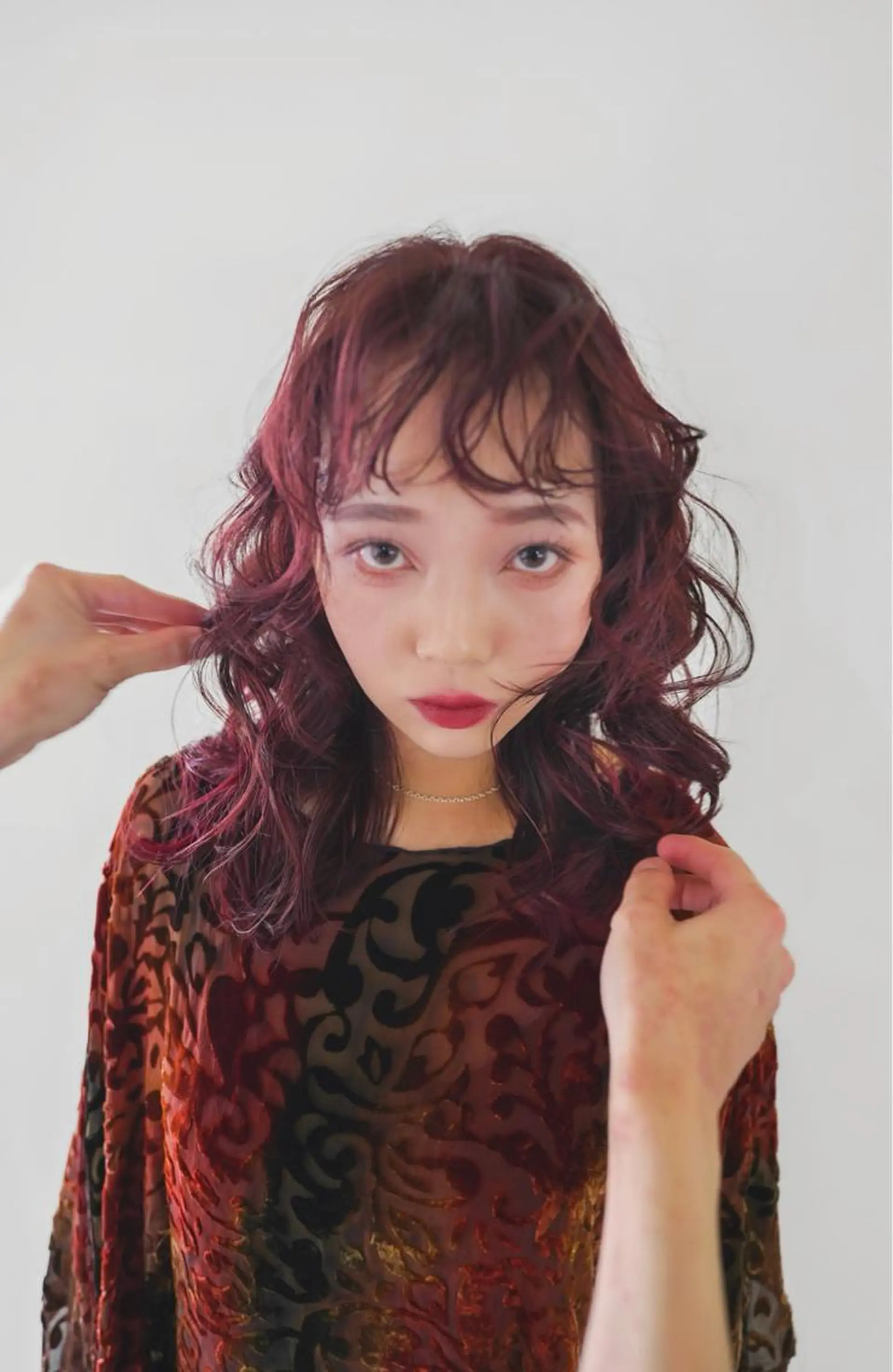 ミディアム カラー レイヤー/パーマ /ウルフ/nabeのヘアスタイル