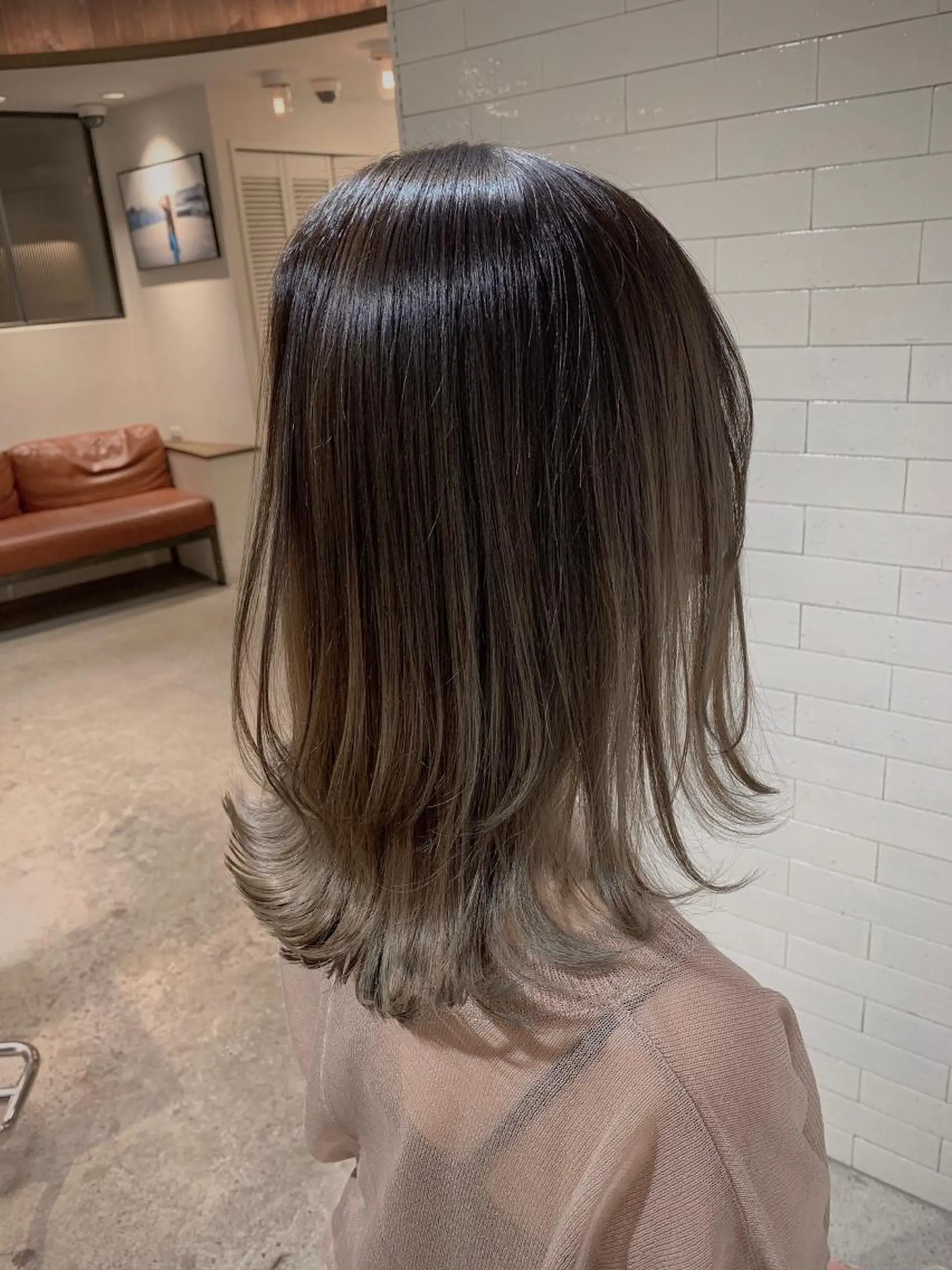 ミディアム ヘアカラー トリートメント ヘアセット 坂本 なつきのヘアスタイル