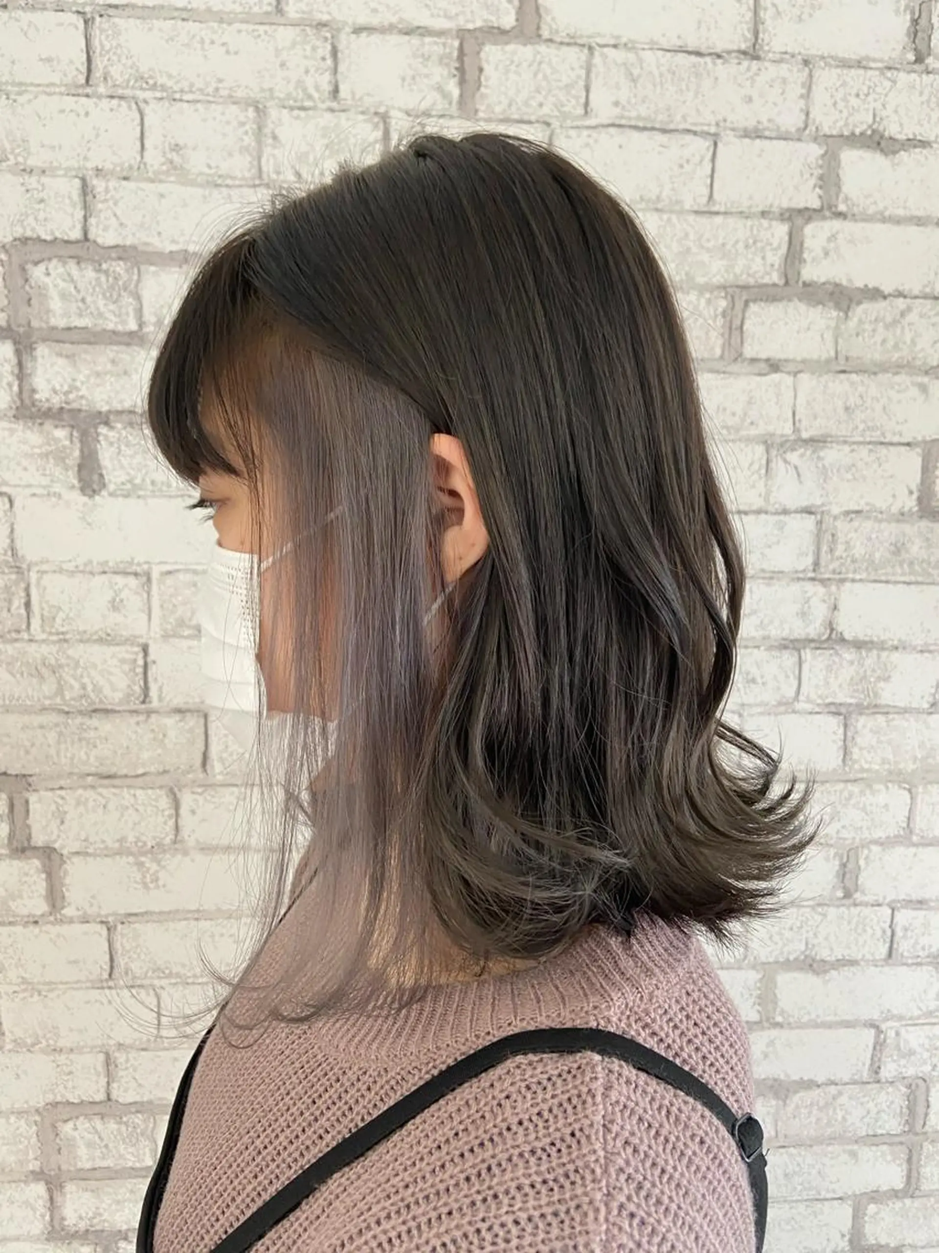 ミディアム ヘアカラー 透明感カラー 松田晃代のヘアスタイル