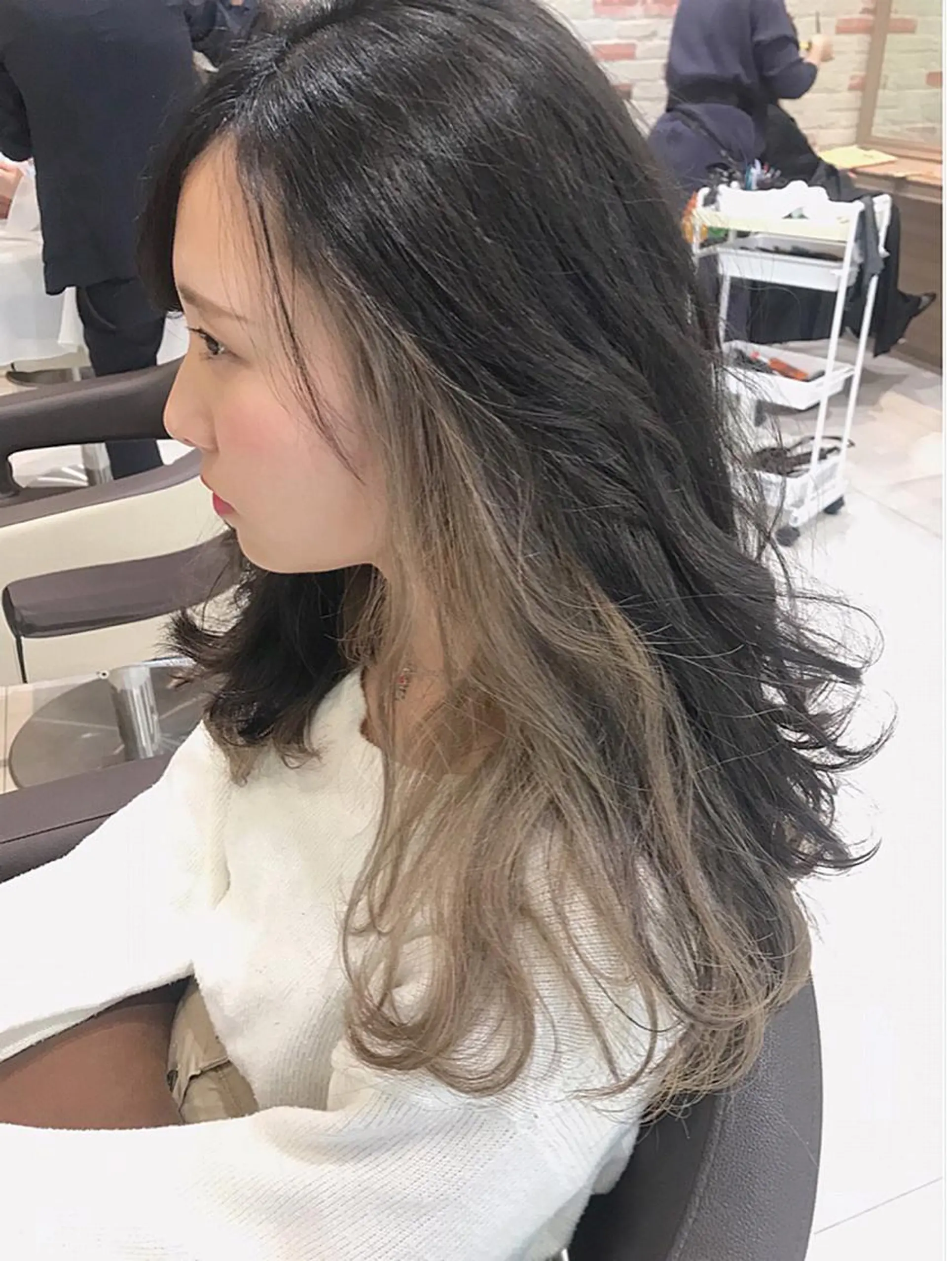 ロング ヘアカラー 新宿 木下拓哉のヘアスタイル