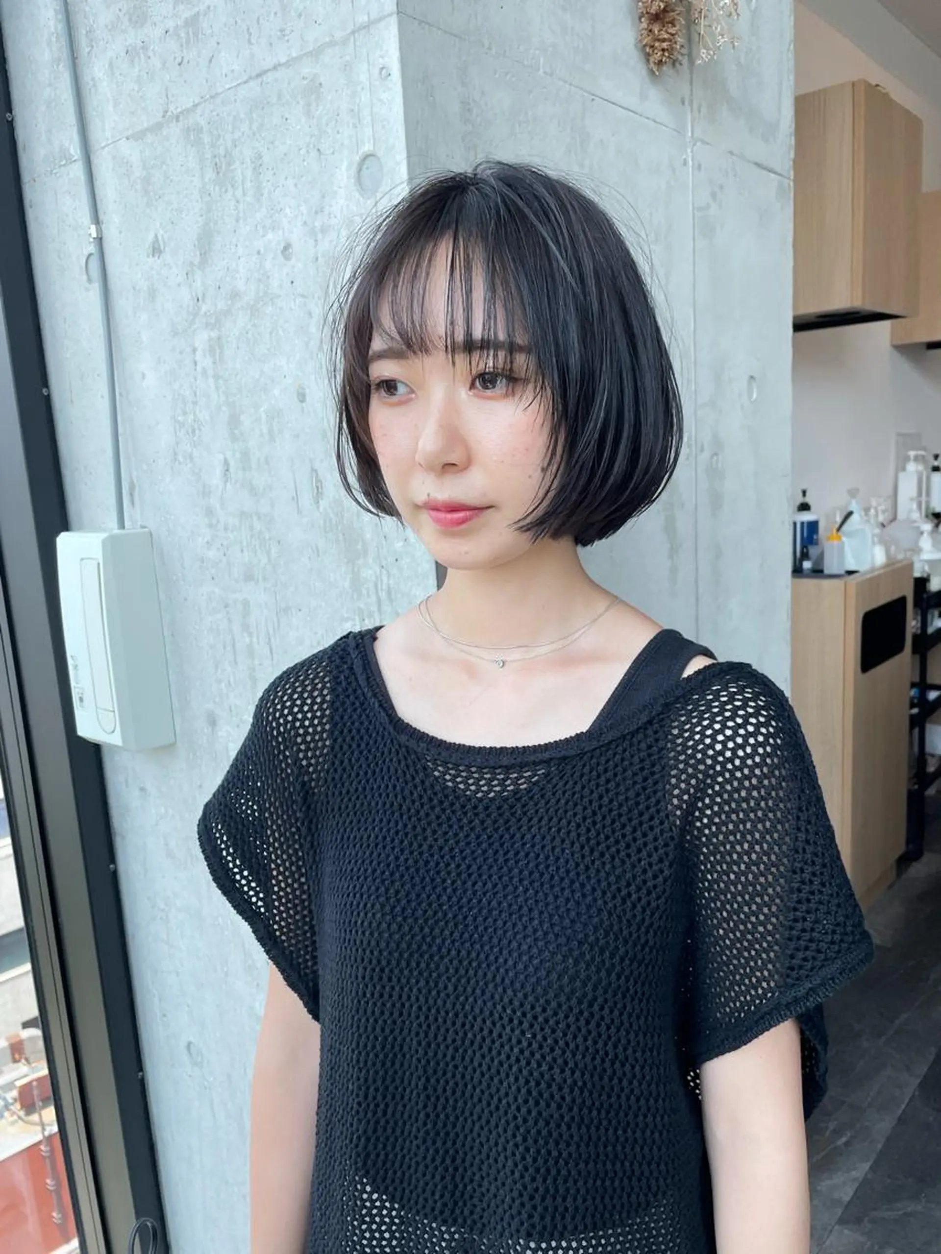ショート ボブ カット ヘアカラー トリートメント ✨透明感カラー/縮毛 恵比寿HAYATO✨のヘアスタイル
