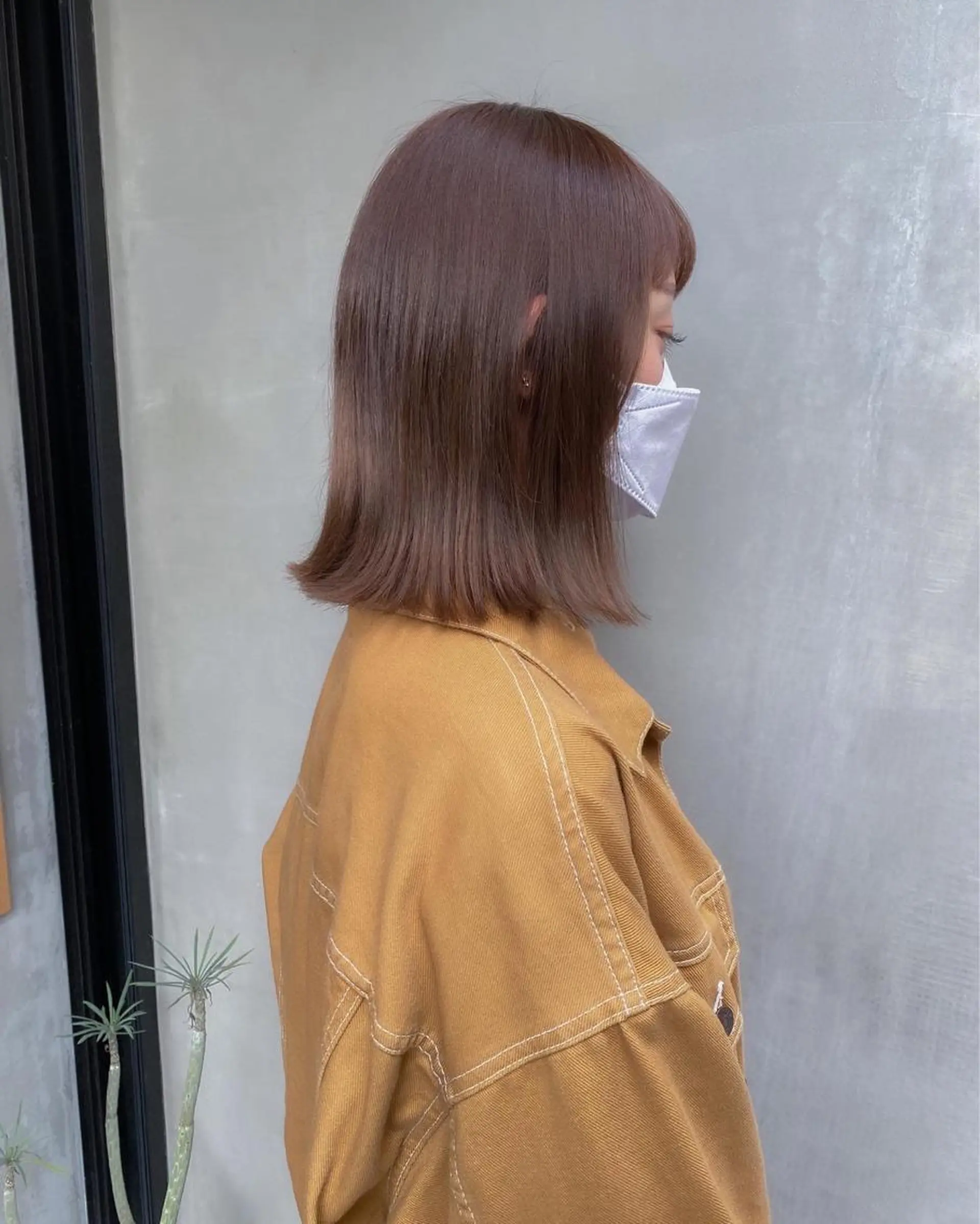 ミディアム カラー ブリーチ 透明感カラー ハイトーンカラー 板谷みさき /似合わせBobのヘアスタイル