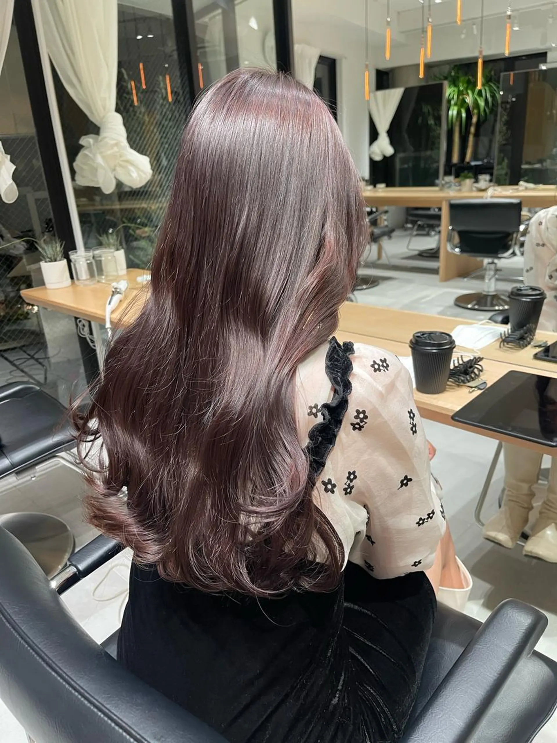 ロング カラー ラベンダーカラー ラベンダーグレー ラベンダー/レイヤー スタイル🤎mamiのヘアスタイル