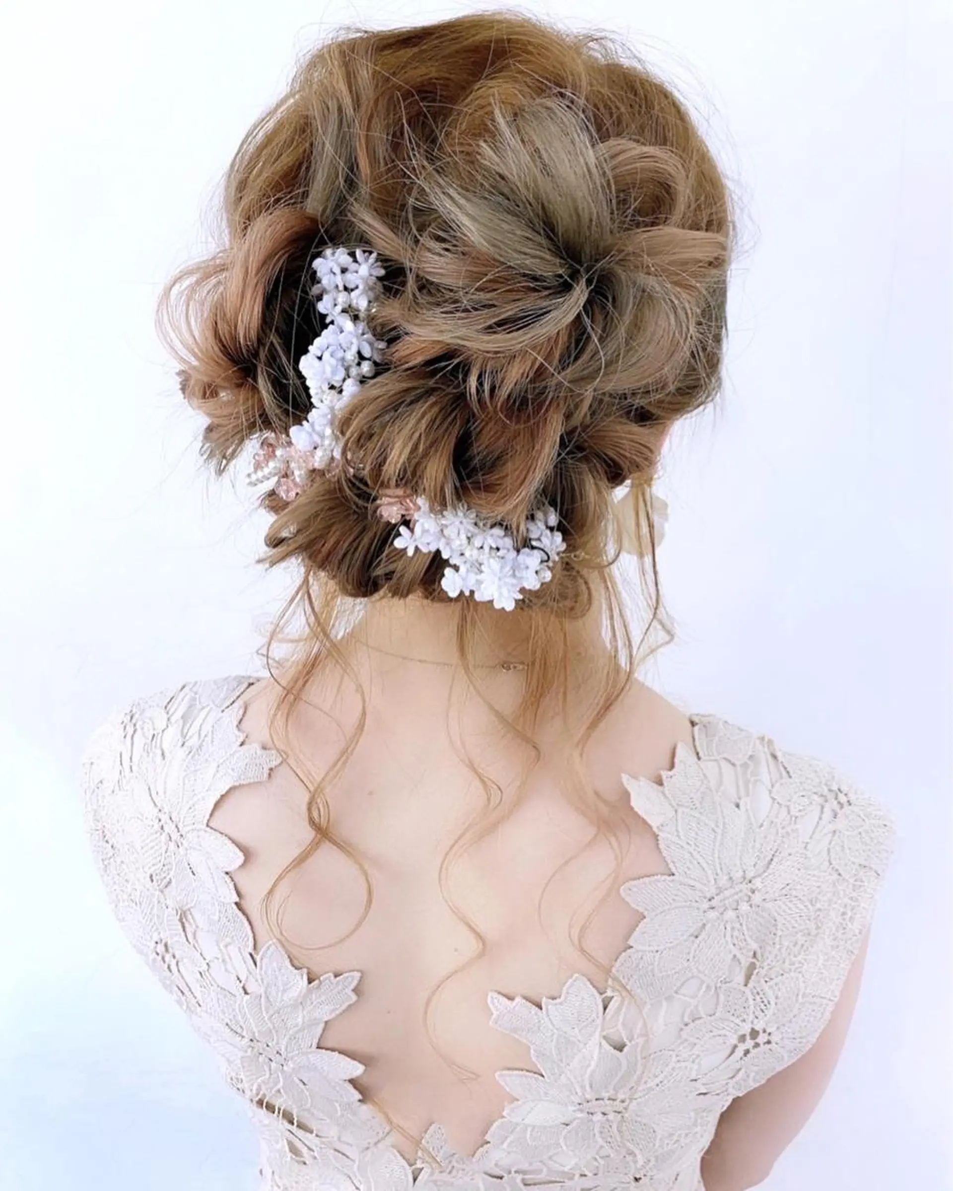 セミロング ヘアアレンジ ヘアメイク エンカレッジのヘアスタイル