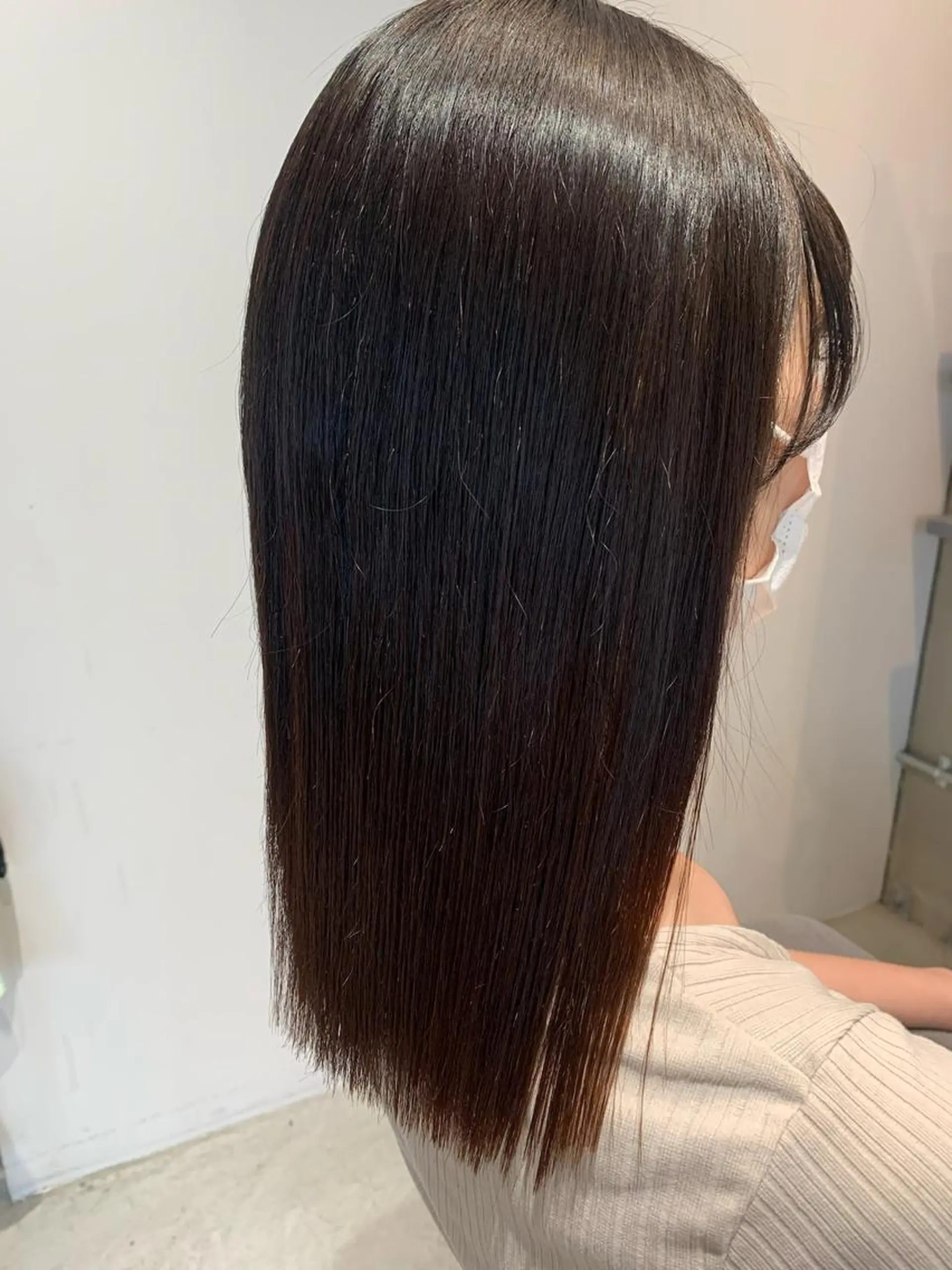 セミロング パーマ 縮毛矯正 齋藤 みさきのヘアスタイル