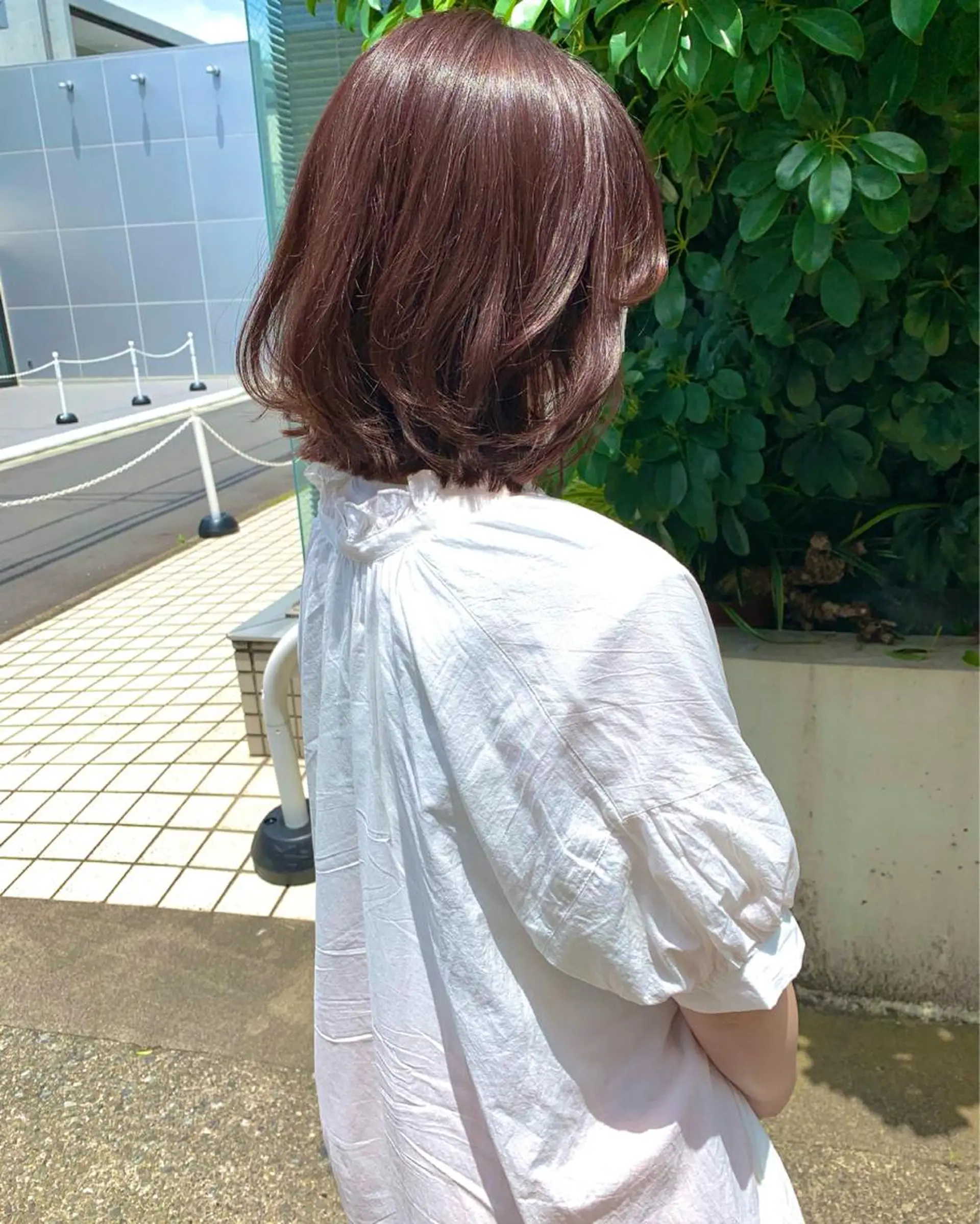 ショート カラー レッドカラー 柔らかブラウン/顔周 りレイヤー♡ユウシのヘアスタイル