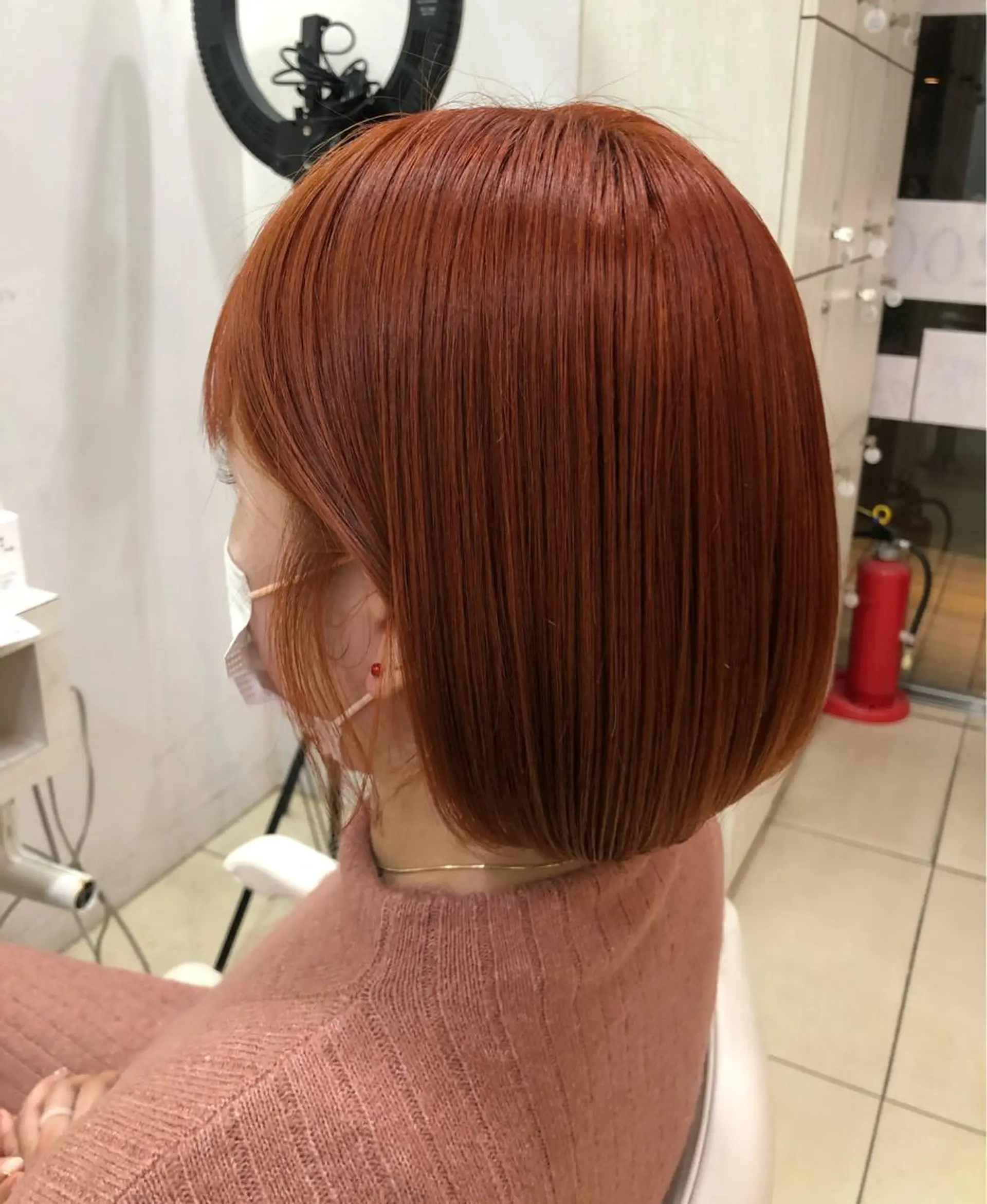 ミディアム カラー オレンジ 🤎ベージュカラー/ 髪質改善/山岸🤎のヘアスタイル