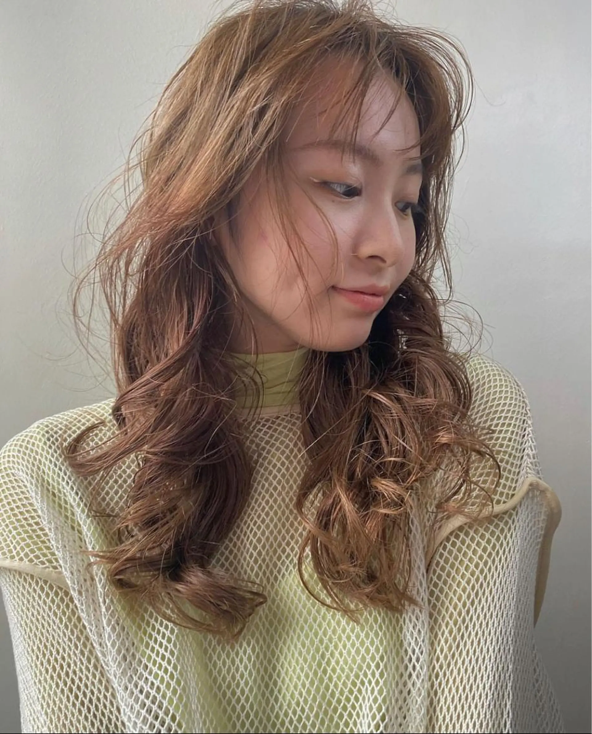 セミロング パーマ ヘアアレンジ ボブ/透明感 カラー /風花のヘアスタイル