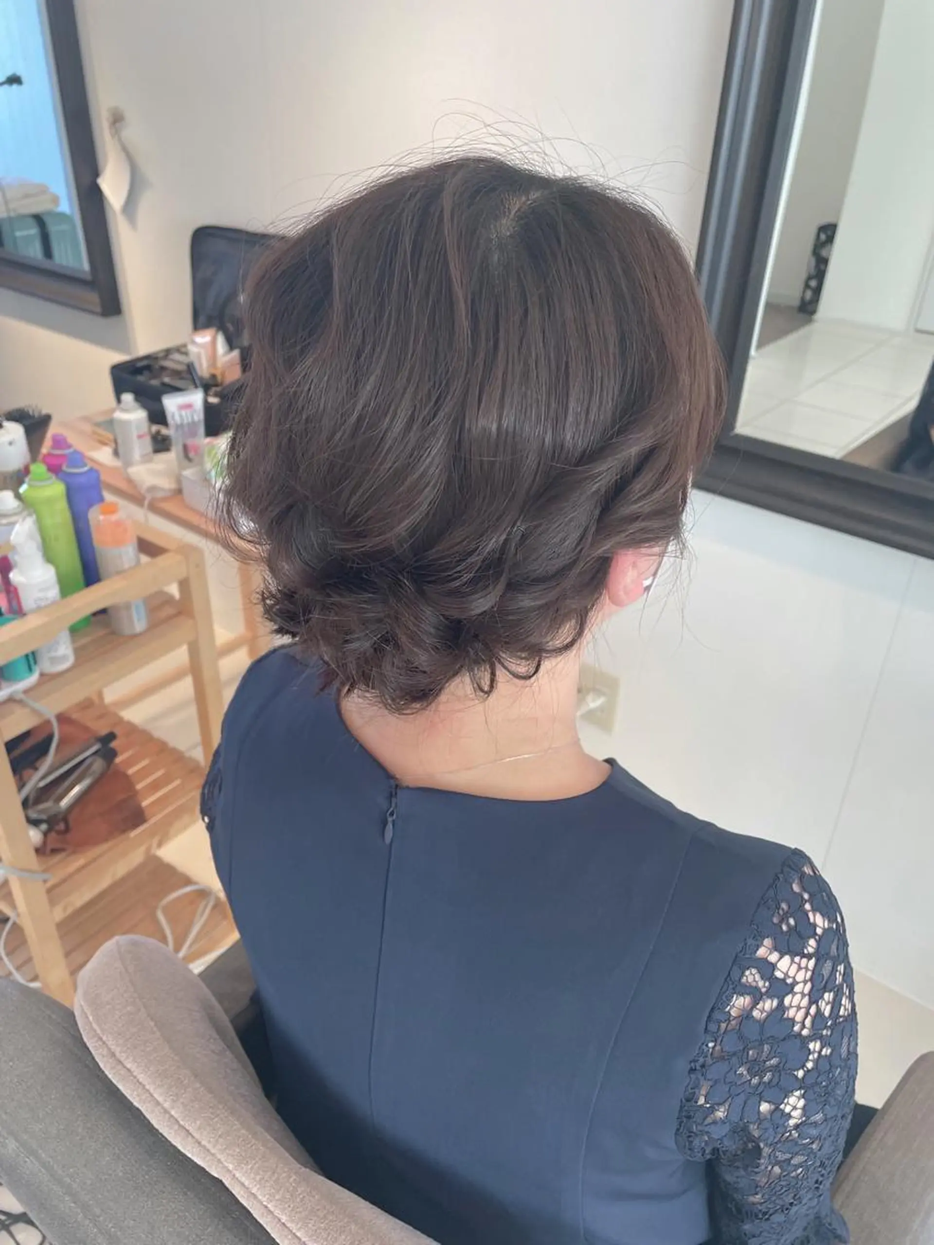 ミディアム ボブ 学生 浴衣 ヘアメイク10年から 美容師💄Anriのヘアスタイル