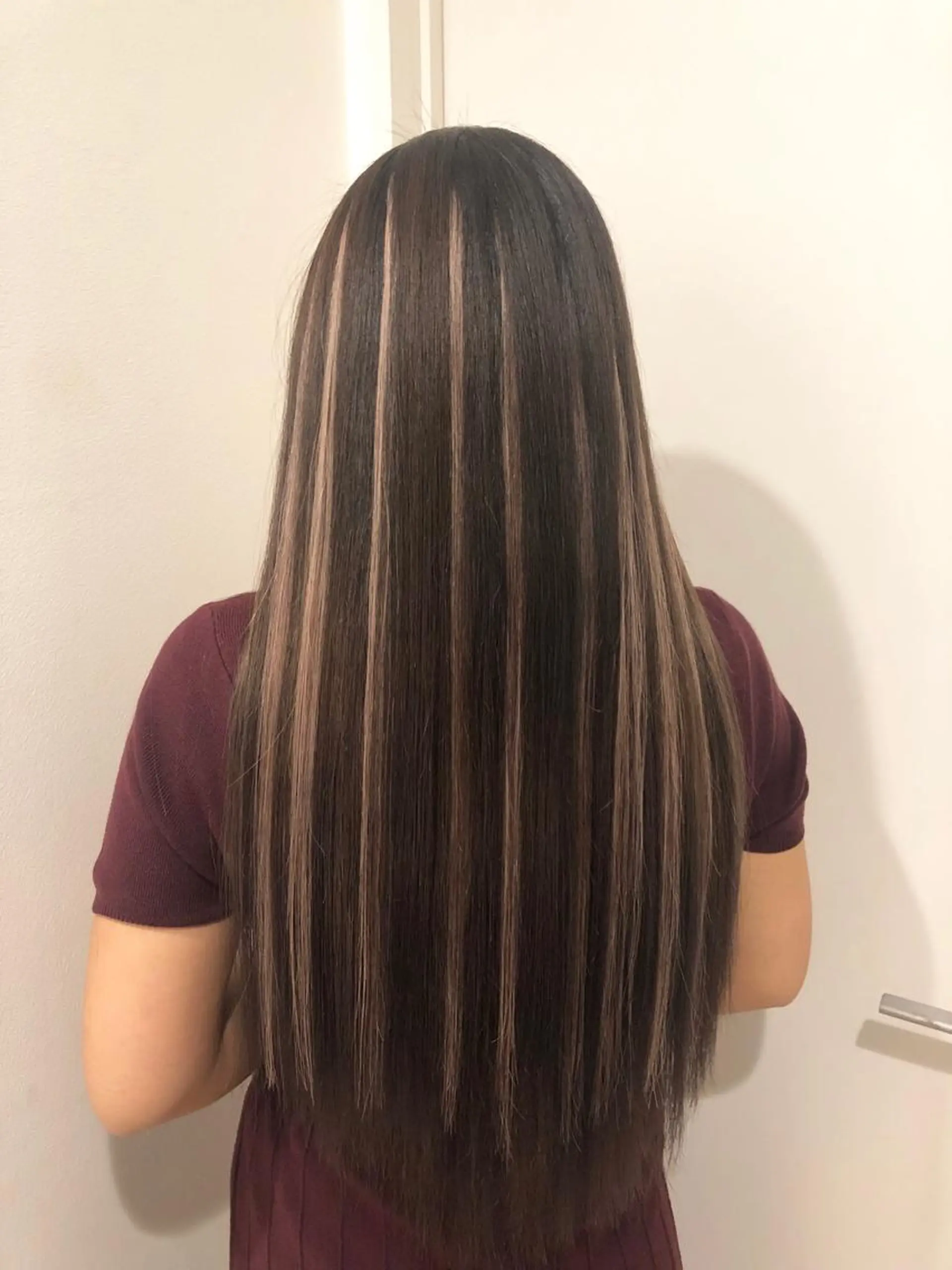 ロング カラー シールエクステ グラデーションカラー ハイライトカラー エクステ ハイライト ヘアカラー エクステ 🧡艶髪ちゅるん髪 🫧🧡YUKI❄️のヘアスタイル