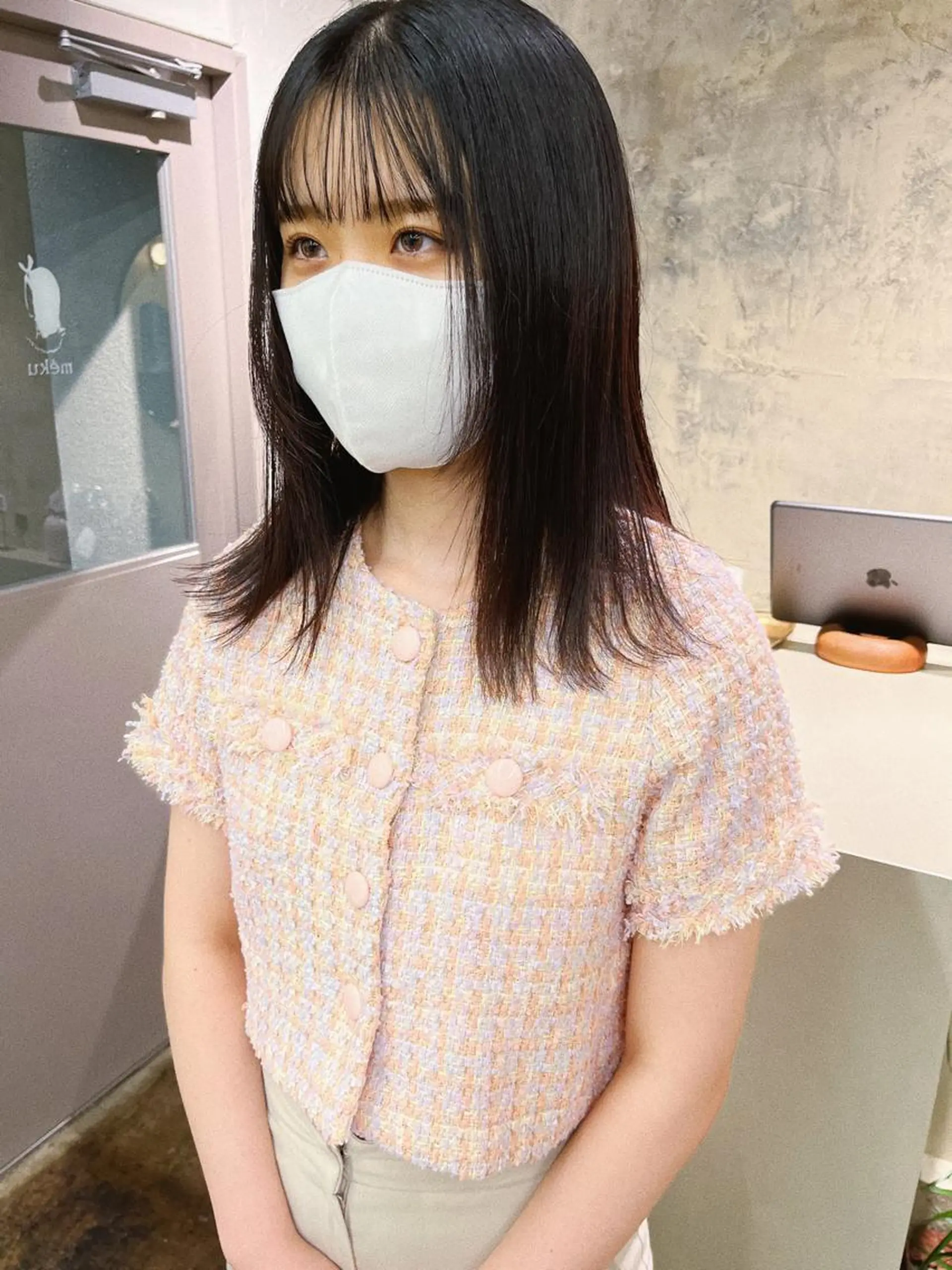 ミディアム シースルーバング 西山 紗耶香🪽 透明感カラー/ボブのヘアスタイル