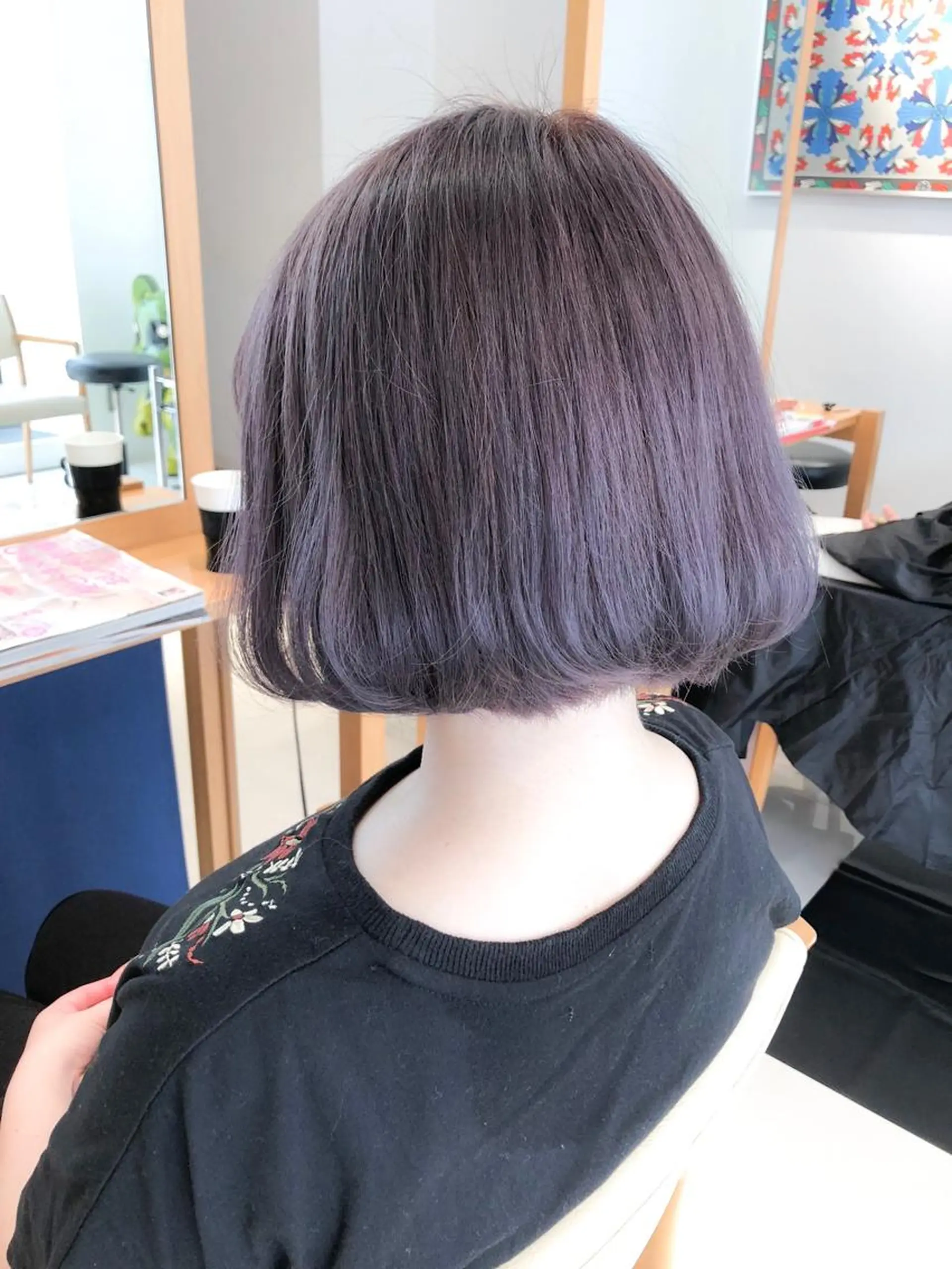 ショート カラー グレージュ ラベンダーカラー ラベンダーグレージュ ラベンダーグレー Days 透明感カラーのヘアスタイル