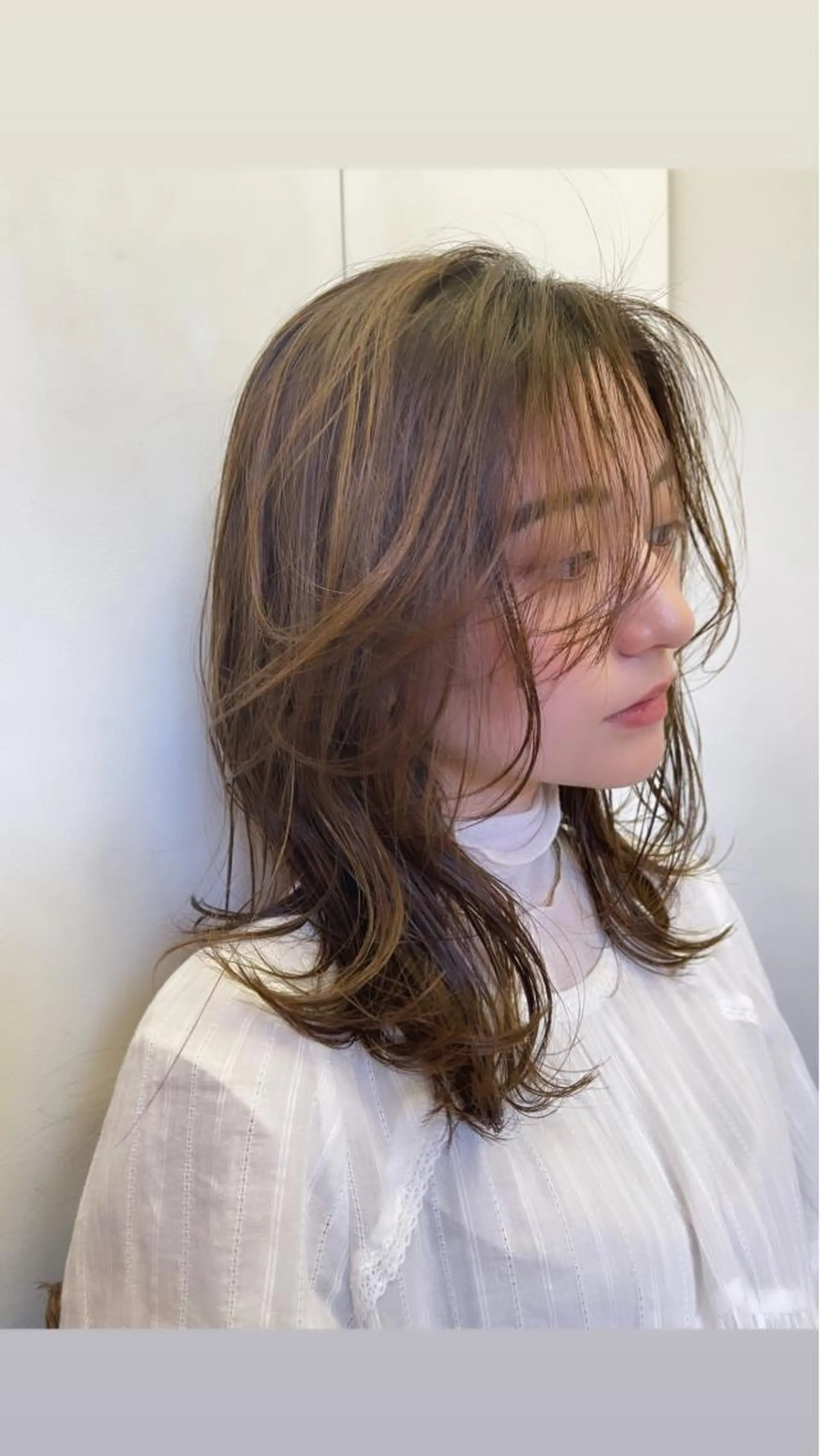 セミロング 顔まわりレイヤー 顔周りカット レイヤーカット 小顔カット ✨パーソナルカラー✨ 髪質改善 成澤 亨碩のヘアスタイル