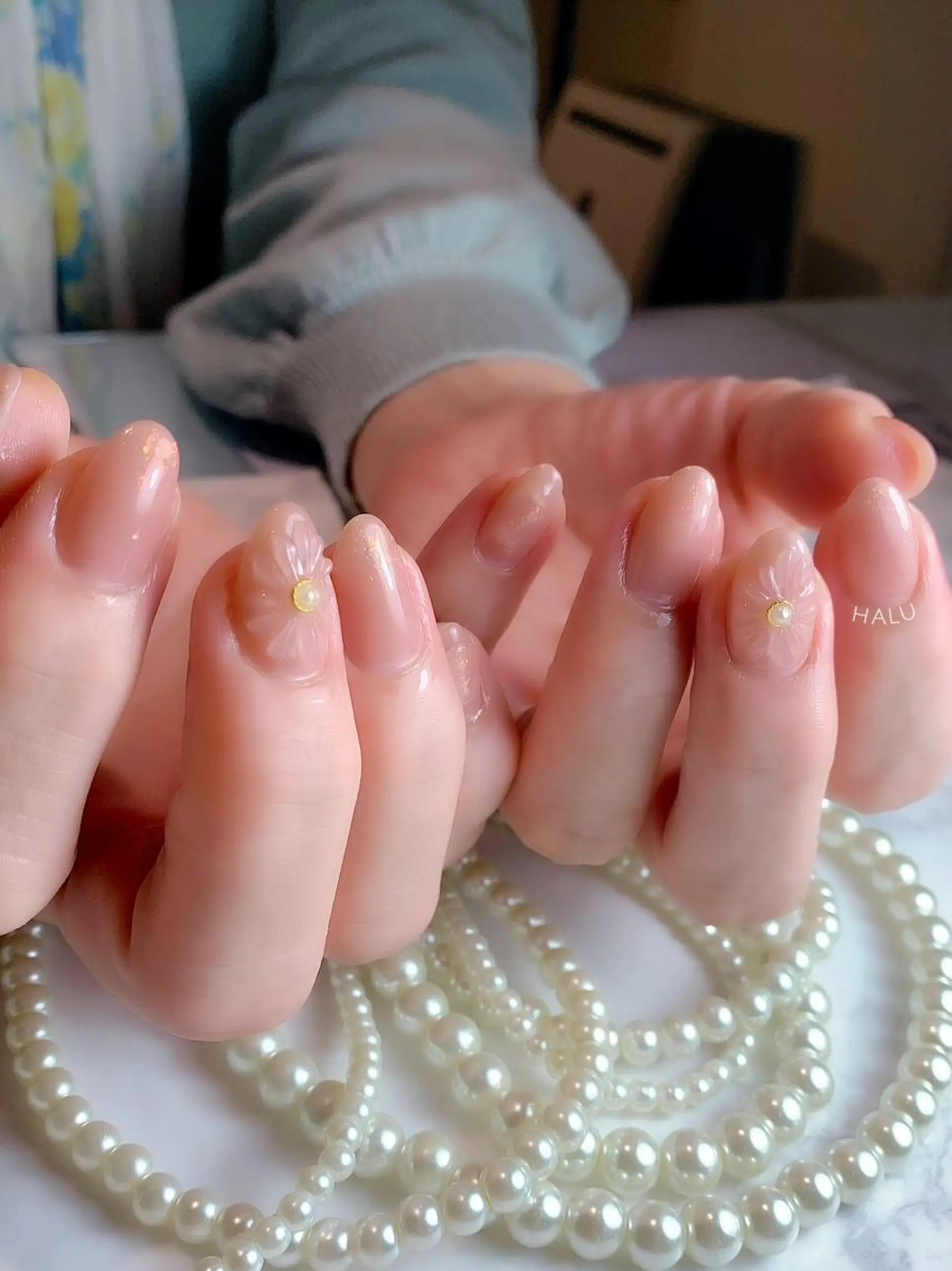 ネイル フラワーネイル ぷっくりネイル HALU ハルのネイルデザイン