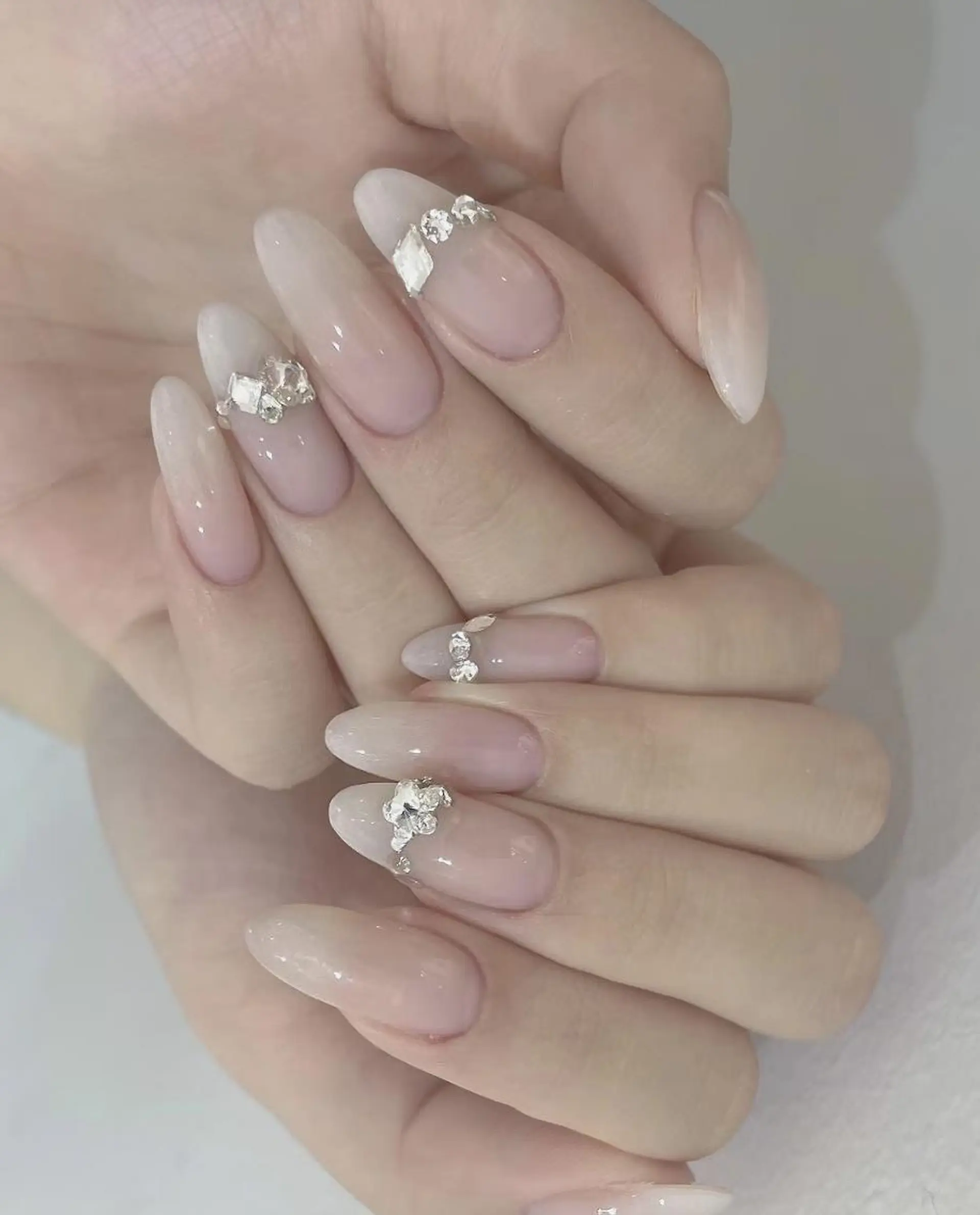 ネイル 長さ出し フットネイル フレンチネイル ニュアンスネイル オフィスネイル AB マツエクネイルサロンのマツエク・マツパデザイン