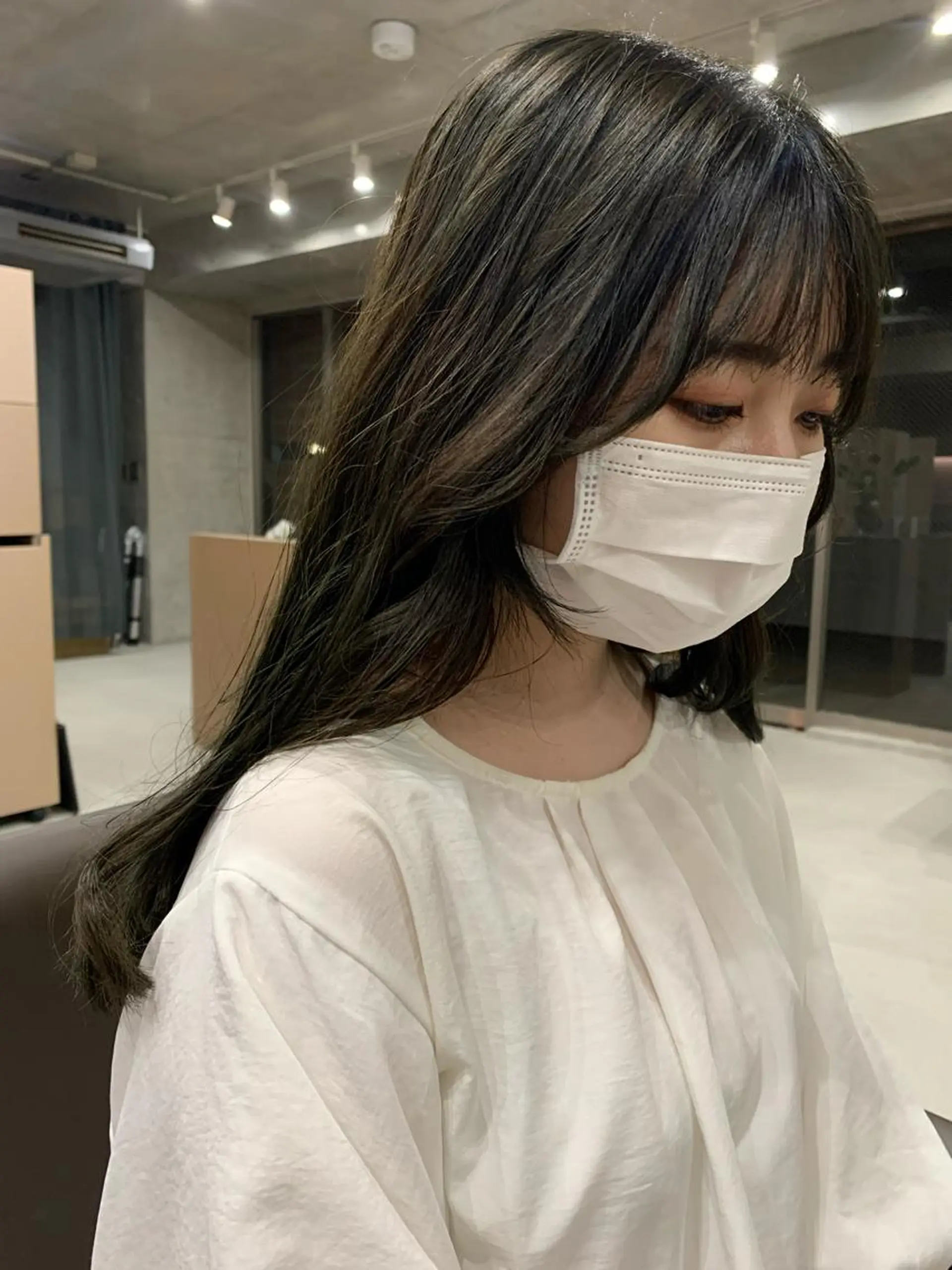 ロング カラー ボブパーマコテ巻き風 パーマNo1深江秀平のヘアスタイル