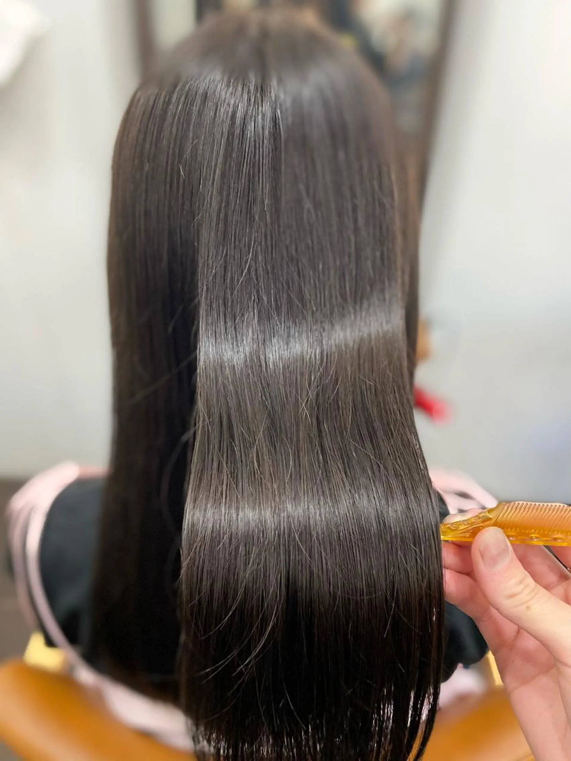 ロング 縮毛矯正 透明感カラー名駅 名駅みゆのヘアスタイル