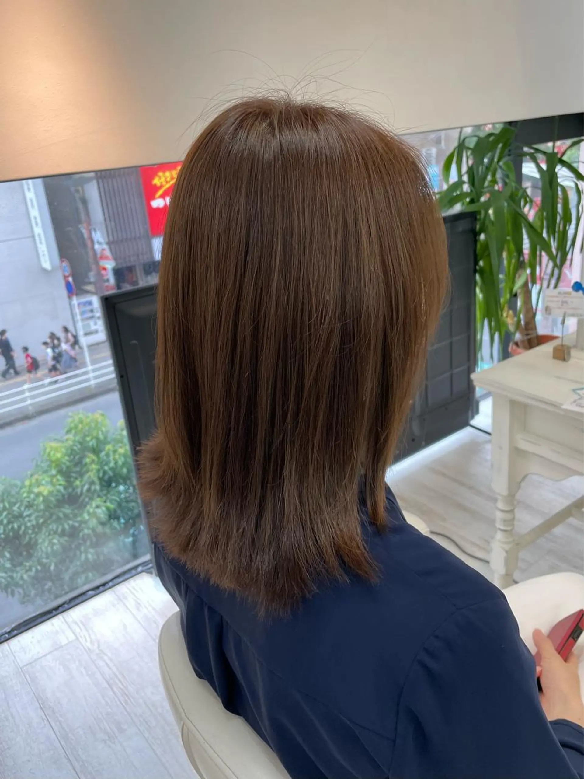 ミディアム ヘアカラー 新籾 尚哉のヘアスタイル