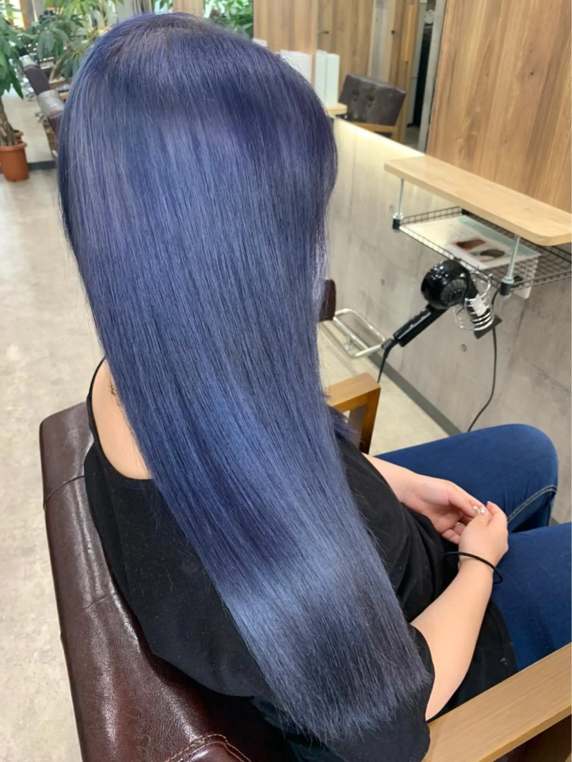 ロング カラー バレイヤージュ ブリーチ ブルーカラー ダブルカラー グラデーションカラー ヘアカラー memento 斎藤大覚のヘアスタイル