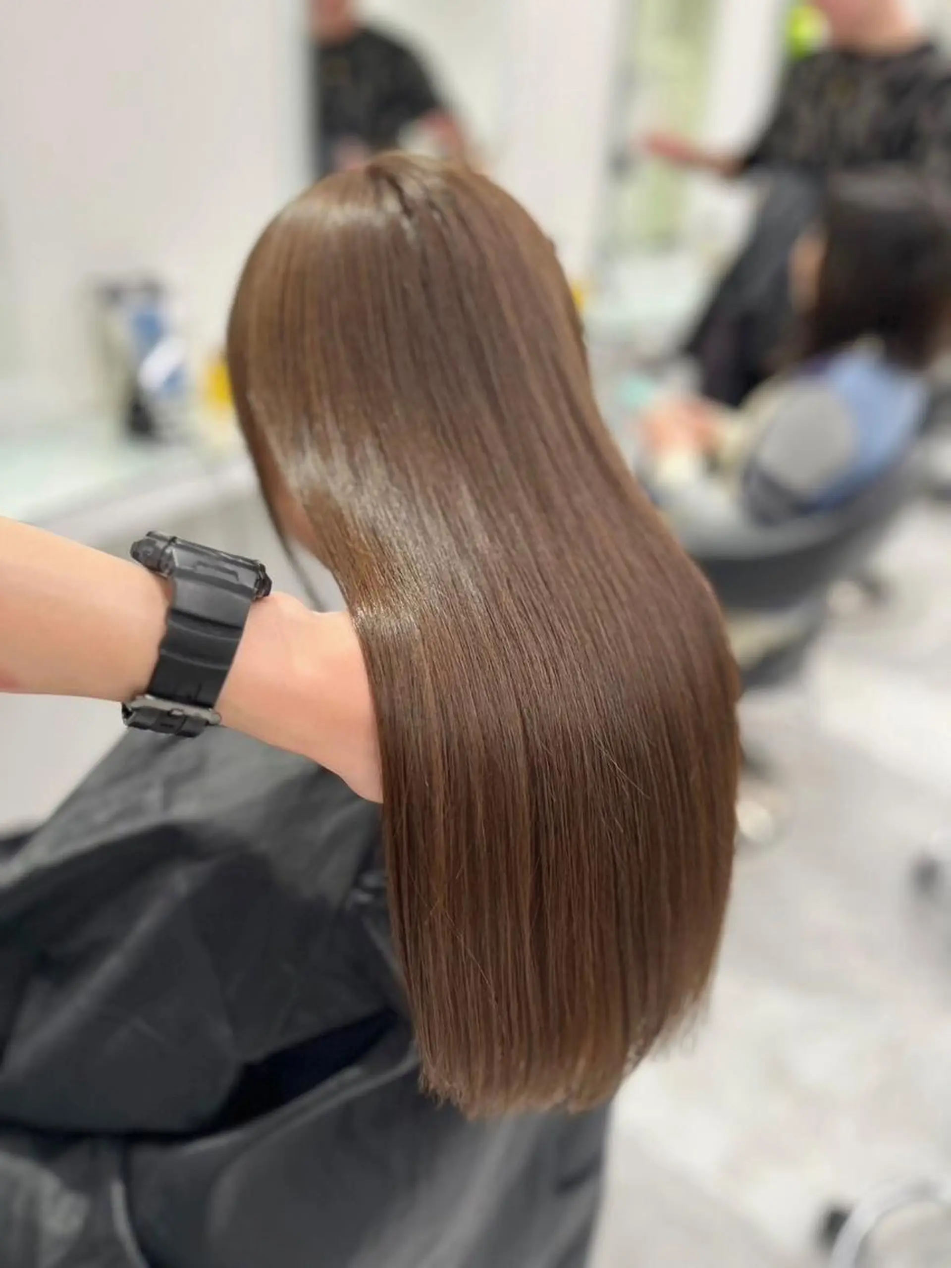 ロング カラー 透明感♡やわらかブラ ウンヘア♡銀座美容室のヘアスタイル