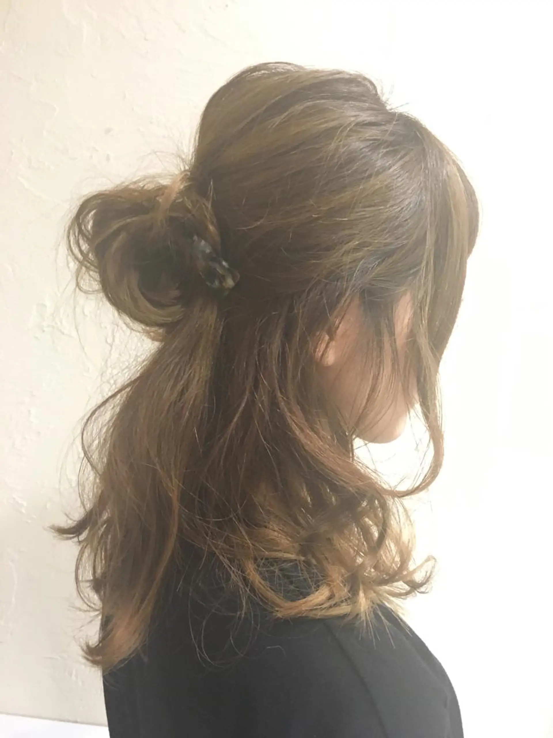 セミロング ヘアアレンジ お団子ヘア RUMéL 🌙YUIのマツエク・マツパデザイン