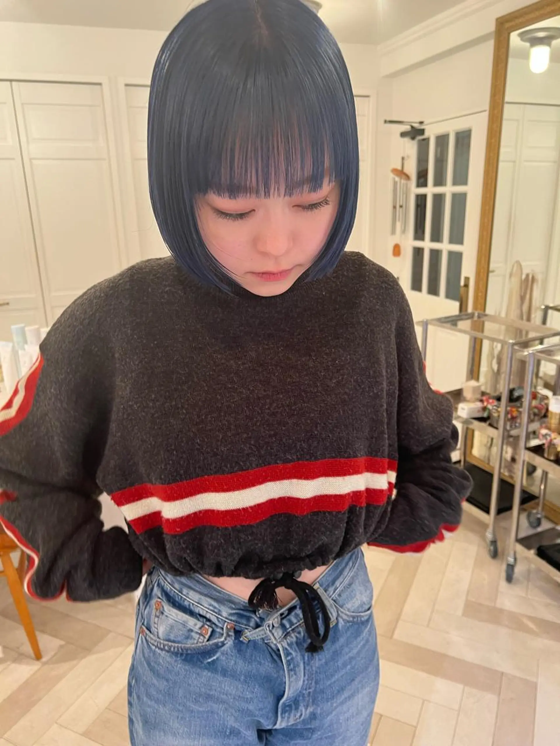 カラー ヘアカラー ブリーチカラー🎀 韓国風/寺門美優のヘアスタイル