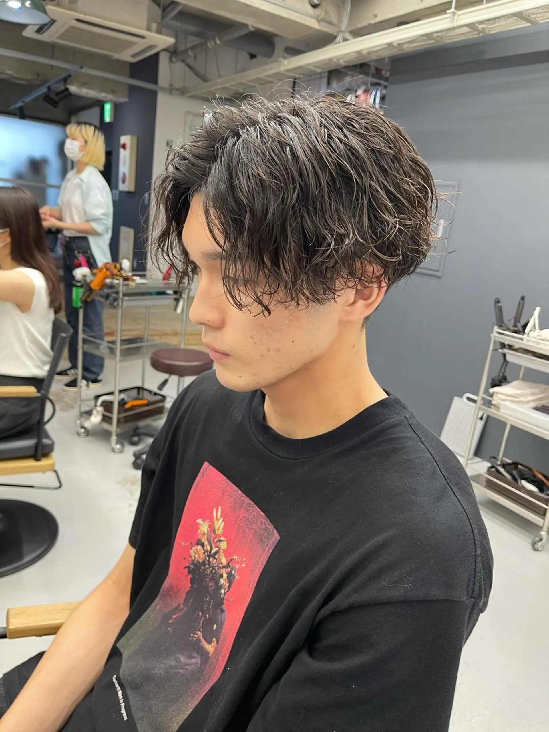 パーマ メンズ カット パーマ 森本裕/オーナー/ スパイラルパーマのヘアスタイル